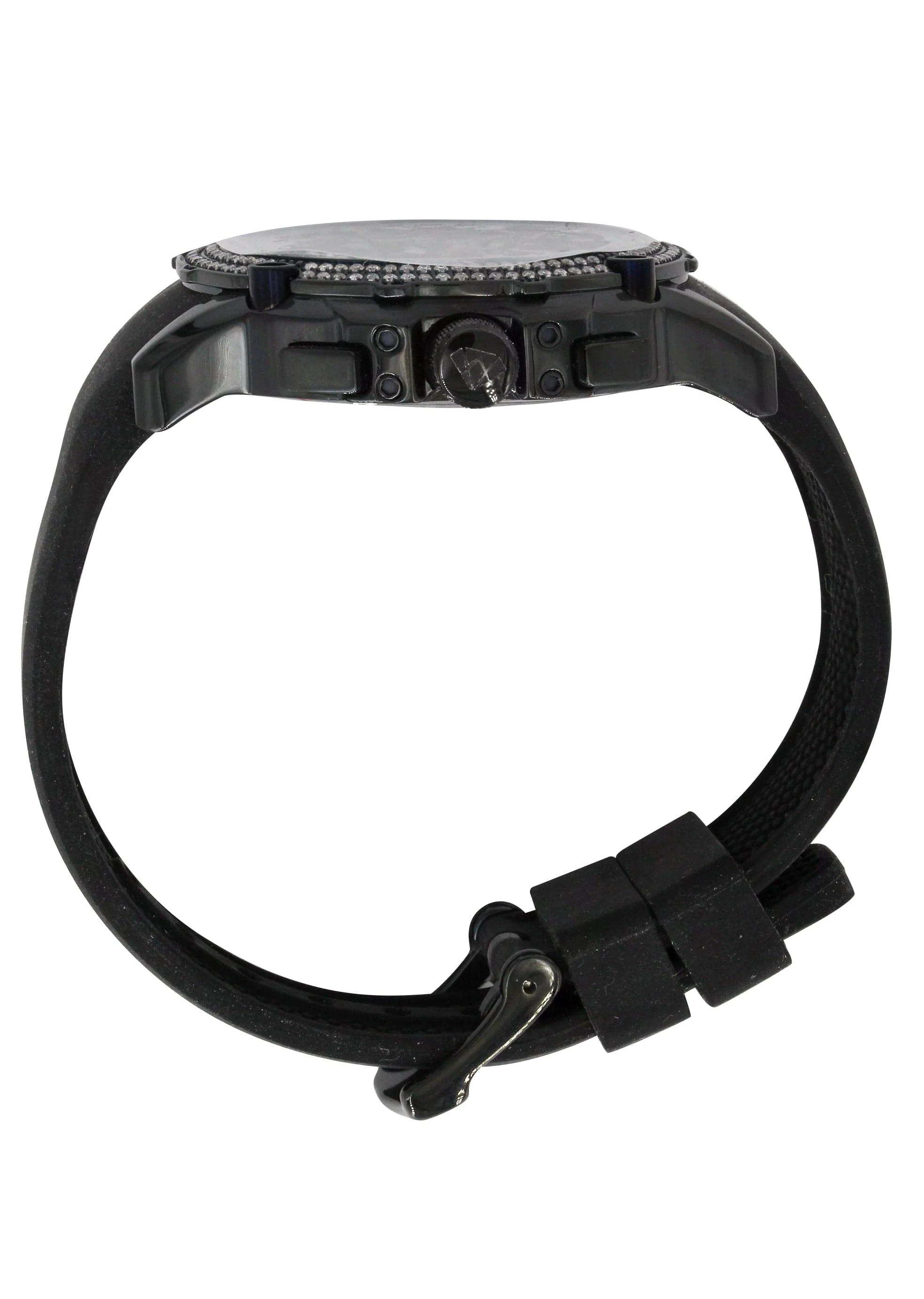 Mens Black Steel Tone Diamond Watch | Appx. 1.6 Carats - Image 2