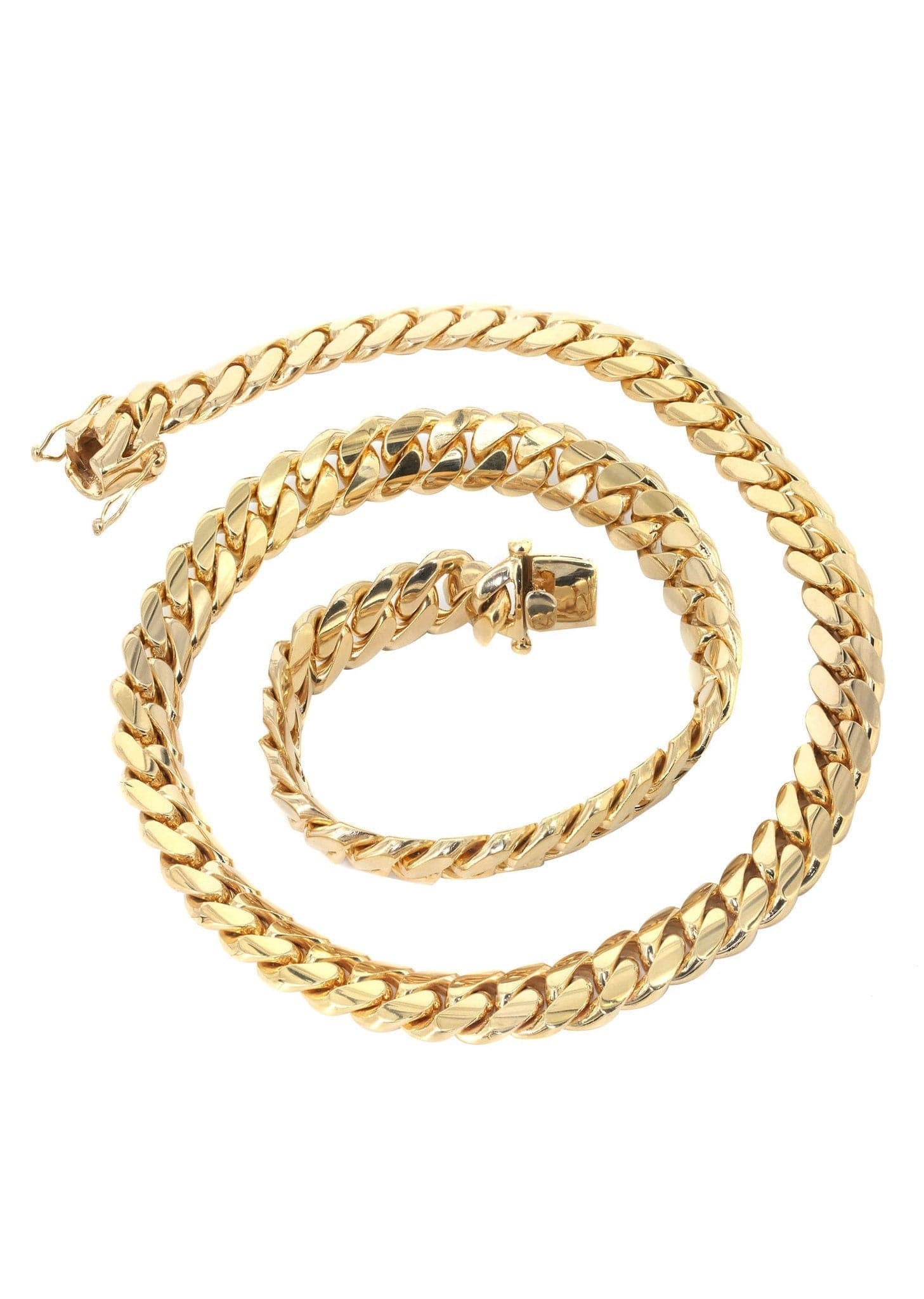Mens Chain - Solid Miami Cuban Link 10K/14K Gold - Image 2