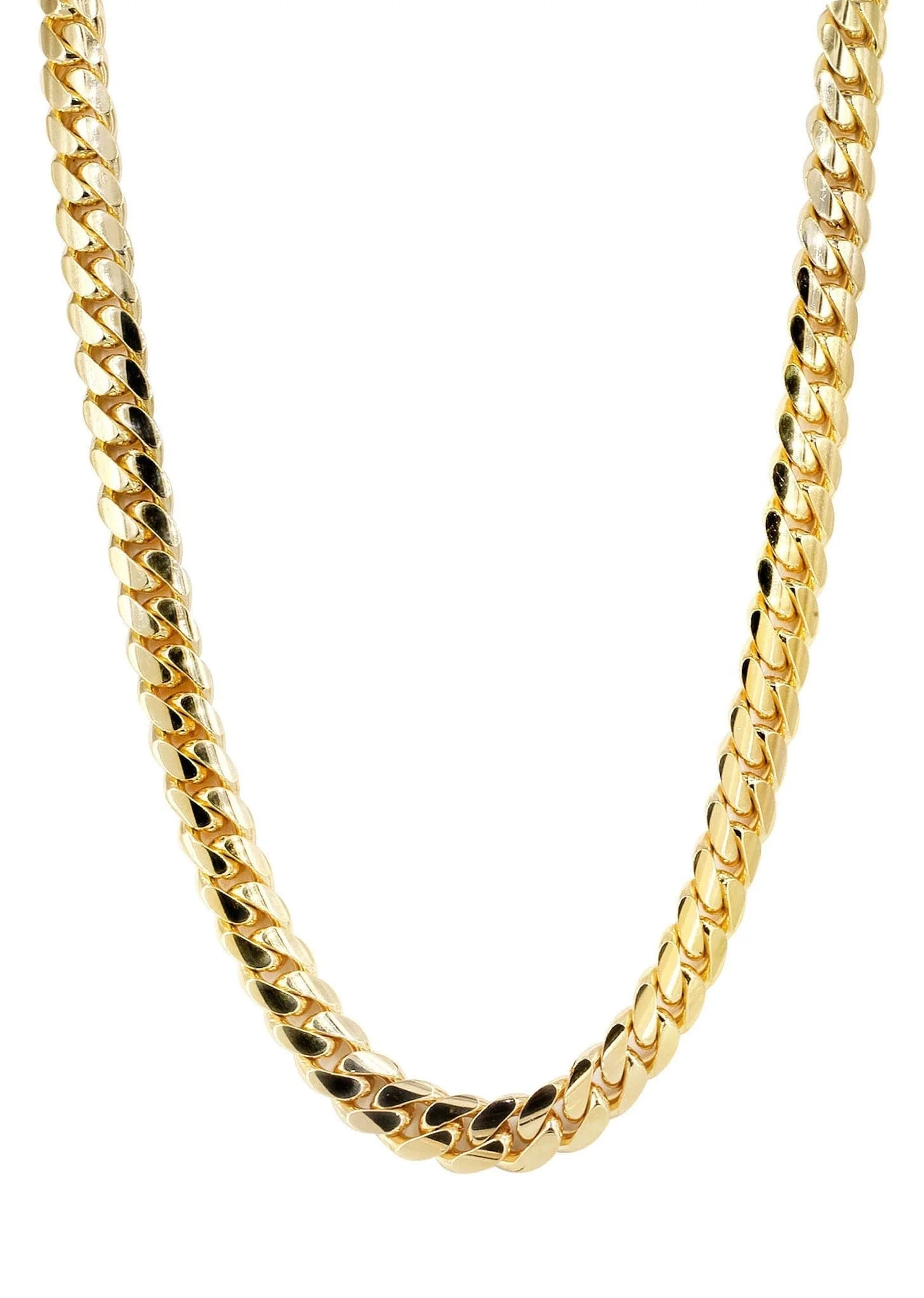Mens Chain - Solid Miami Cuban Link 10K/14K Gold - Image 3