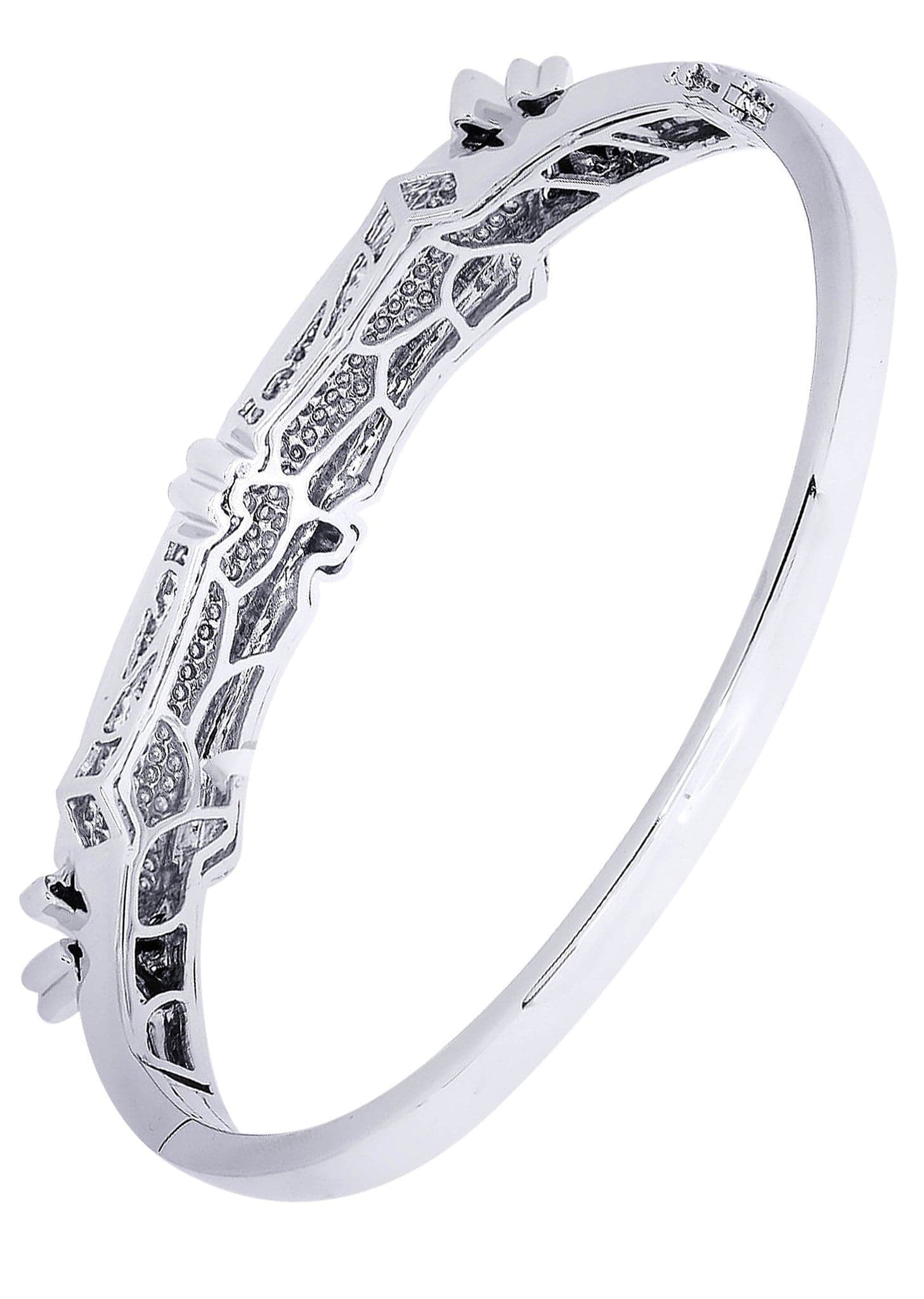 Mens Diamond Bangle White Gold| 1.54 Carats| 33.25 Grams - Image 3