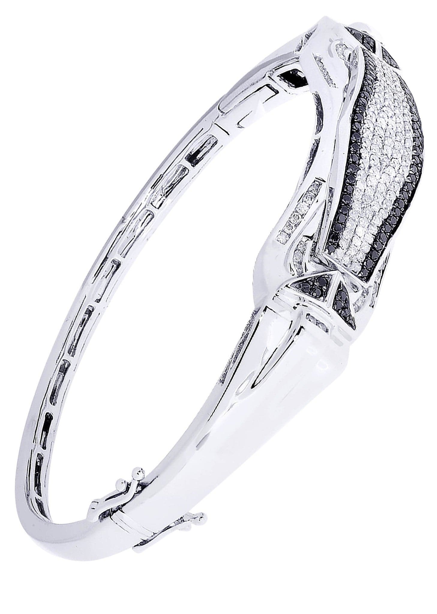 Mens Diamond Bangle White Gold| 1.66 Carats| 31.51 Grams - Image 3