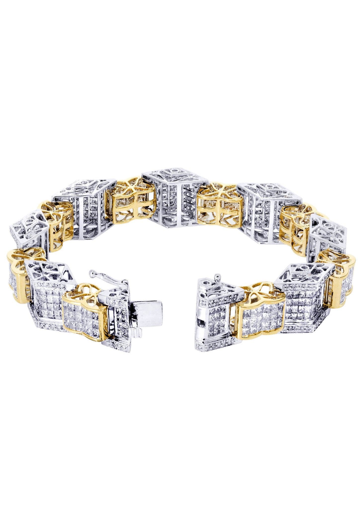 Mens Diamond Bracelet Yellow Gold| 13.65 Carats| 44.48 Grams - Image 2