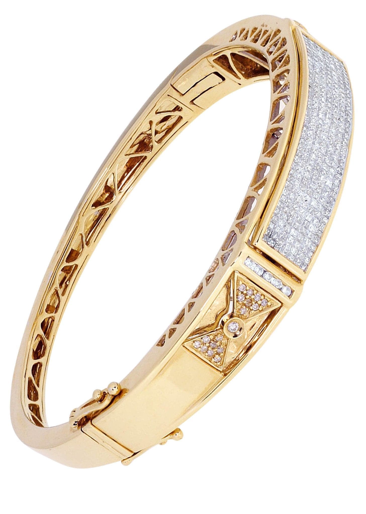 Mens Diamond Bangle Yellow Gold| 2.68 Carats| 34.31 Grams - Image 2
