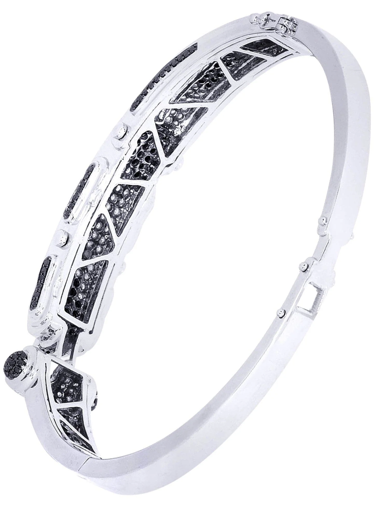 Mens Diamond Bangle White Gold| 2.89 Carats| 35.02 Grams - Image 2