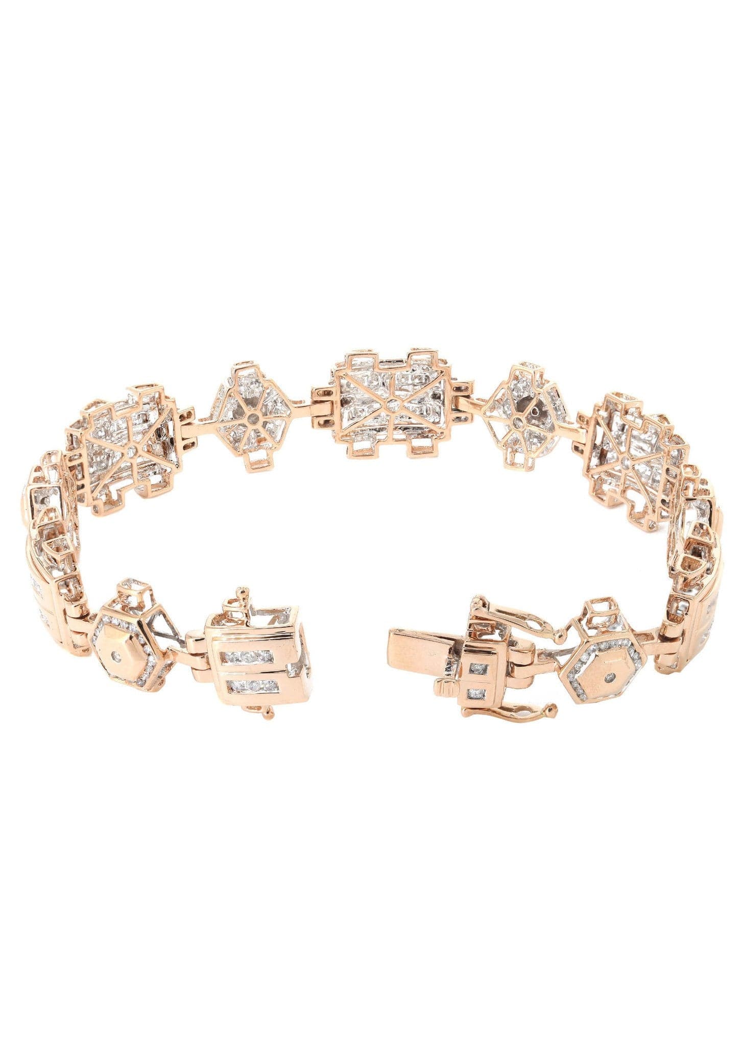Mens Diamond Bracelet Rose Gold| 3.45 Carats| 28.8 Grams - Image 2