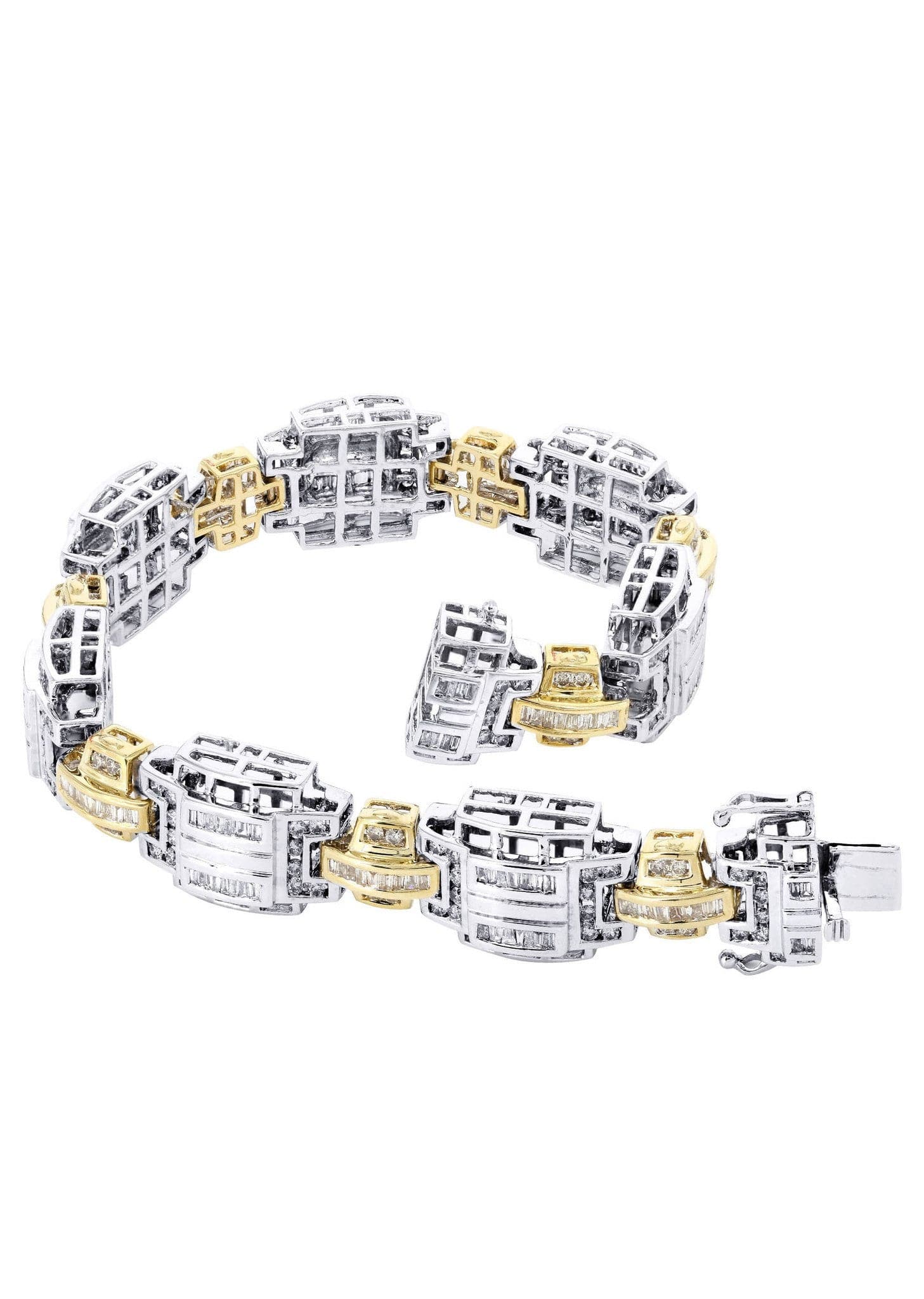 Mens Diamond Bracelet White Gold| 4.35 Carats| 43.05 Grams - Image 4