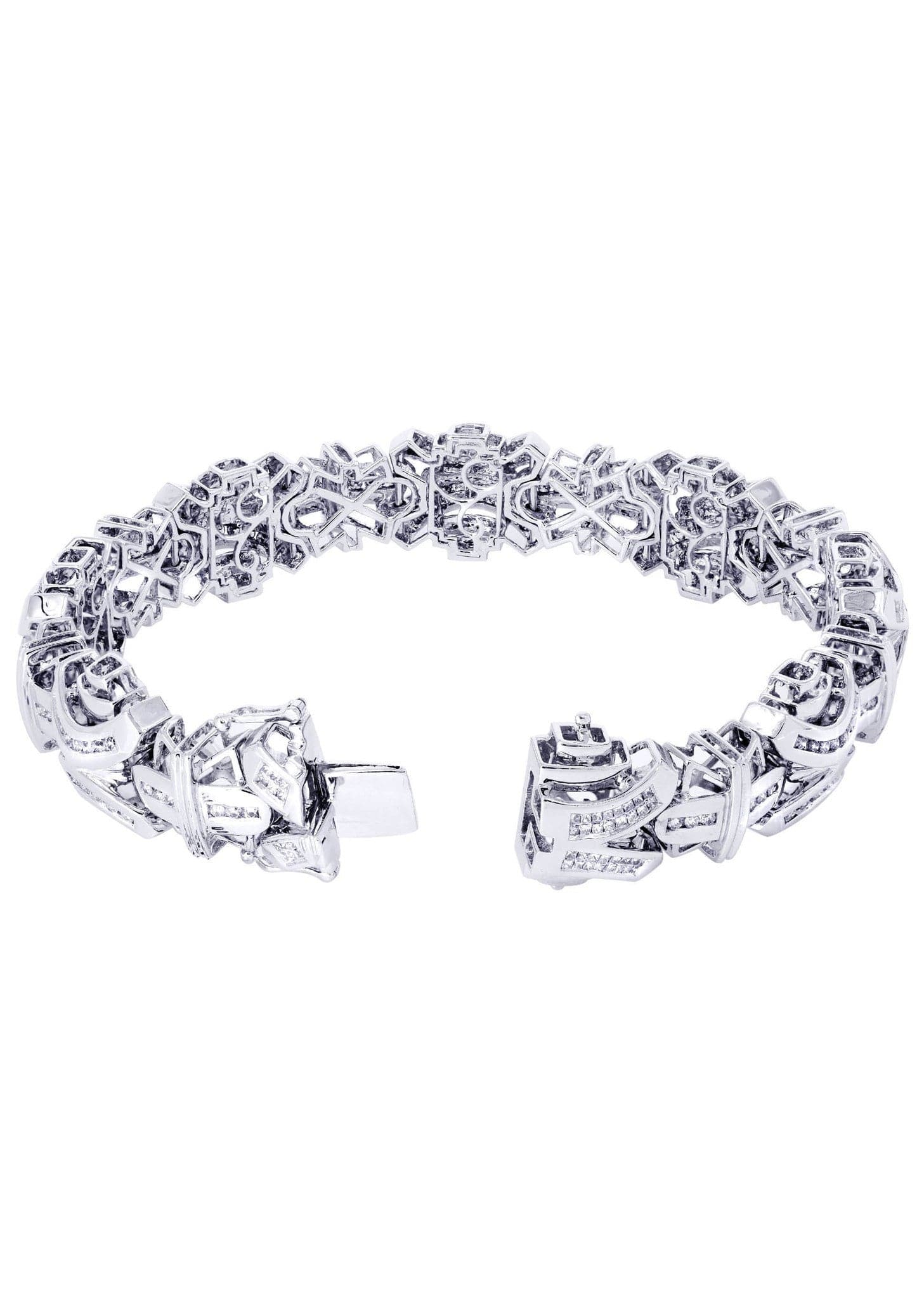 Mens Diamond Bracelet White Gold| 4.63 Carats| 52.72 Grams - Image 2
