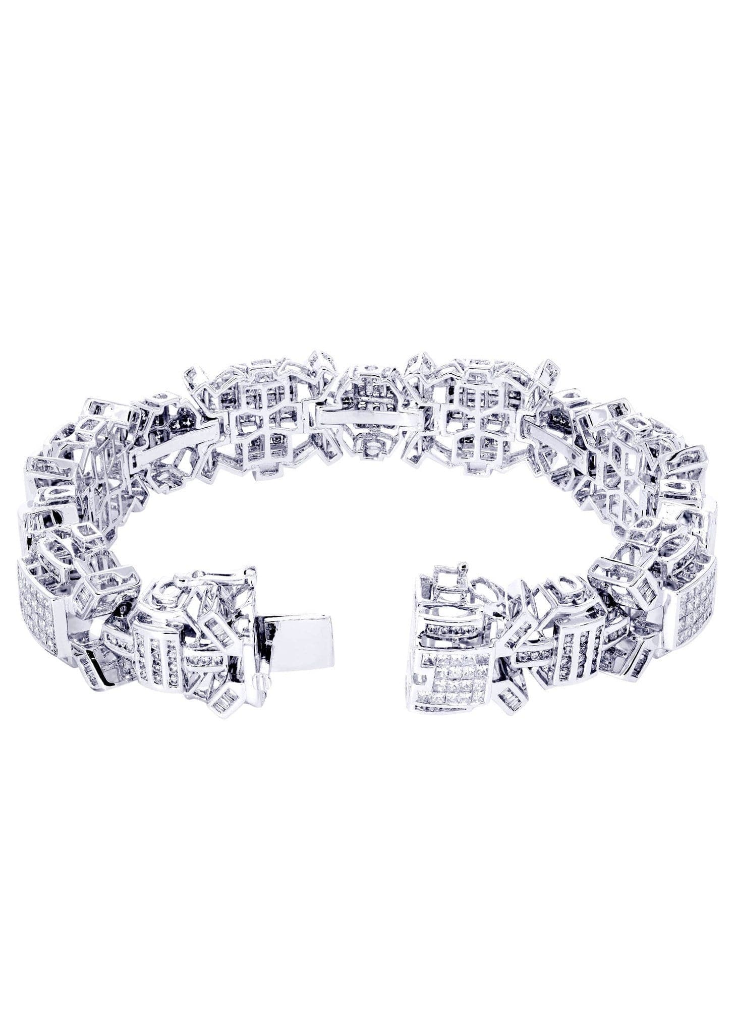 Mens Diamond Bracelet White Gold | 6.34 Carats| 59.76 Grams - Image 2