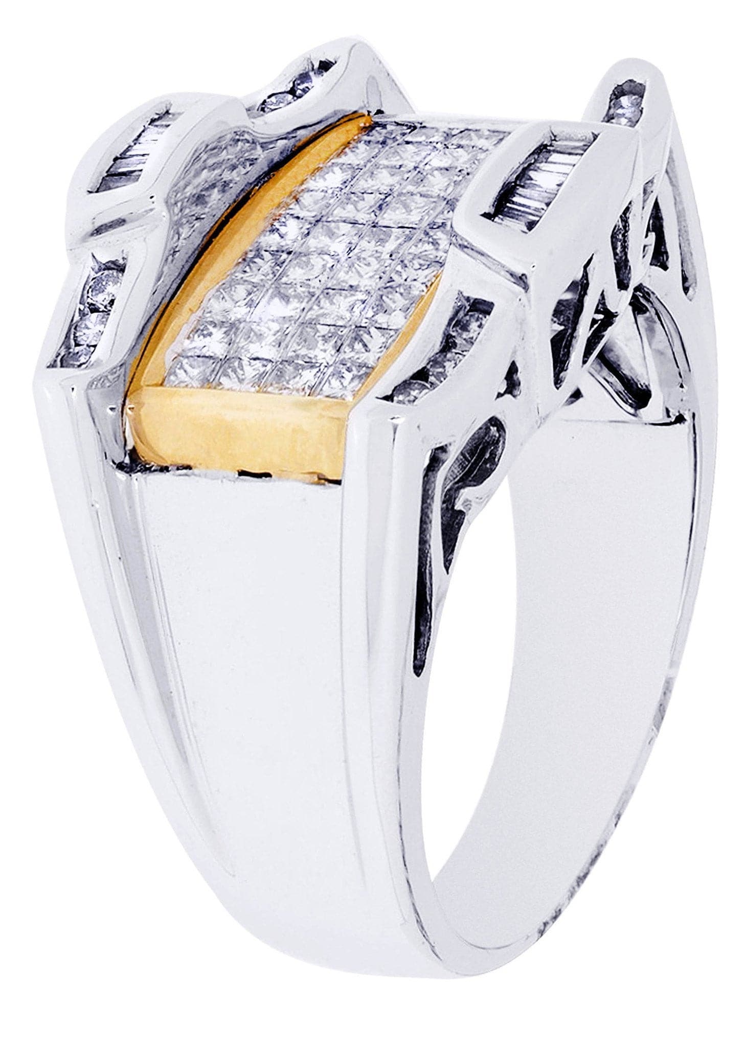 White Gold Mens Diamond Ring| 0.15 Carats| 11.55 Grams - Image 2