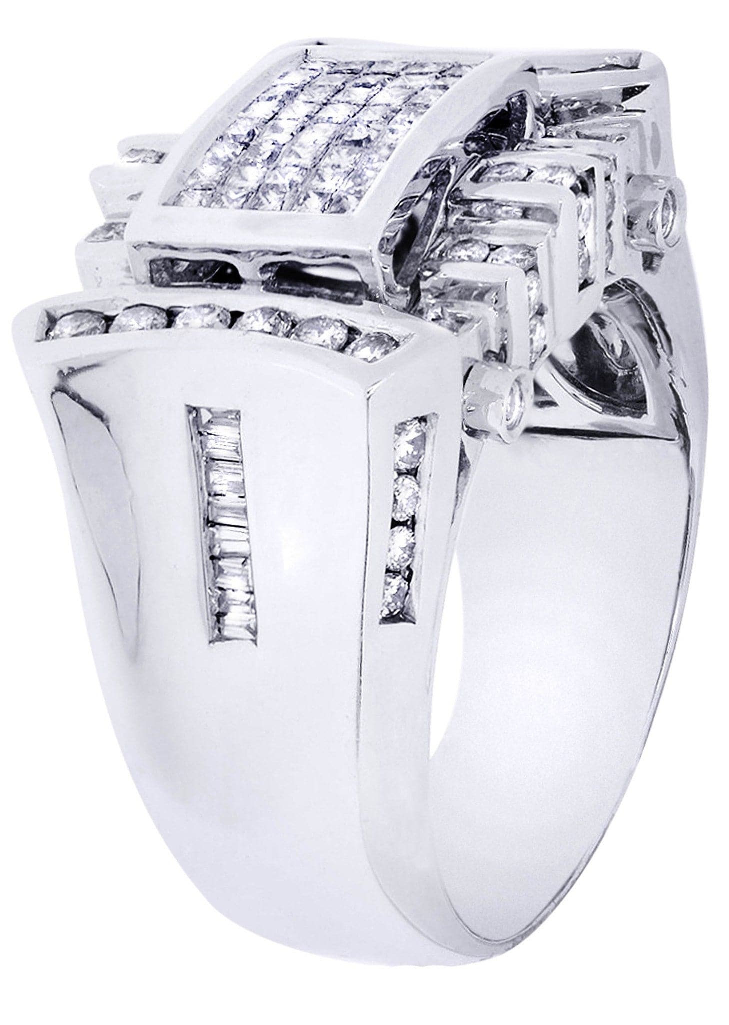 White Gold Mens Diamond Ring| 0.15 Carats| 15.75 Grams - Image 2