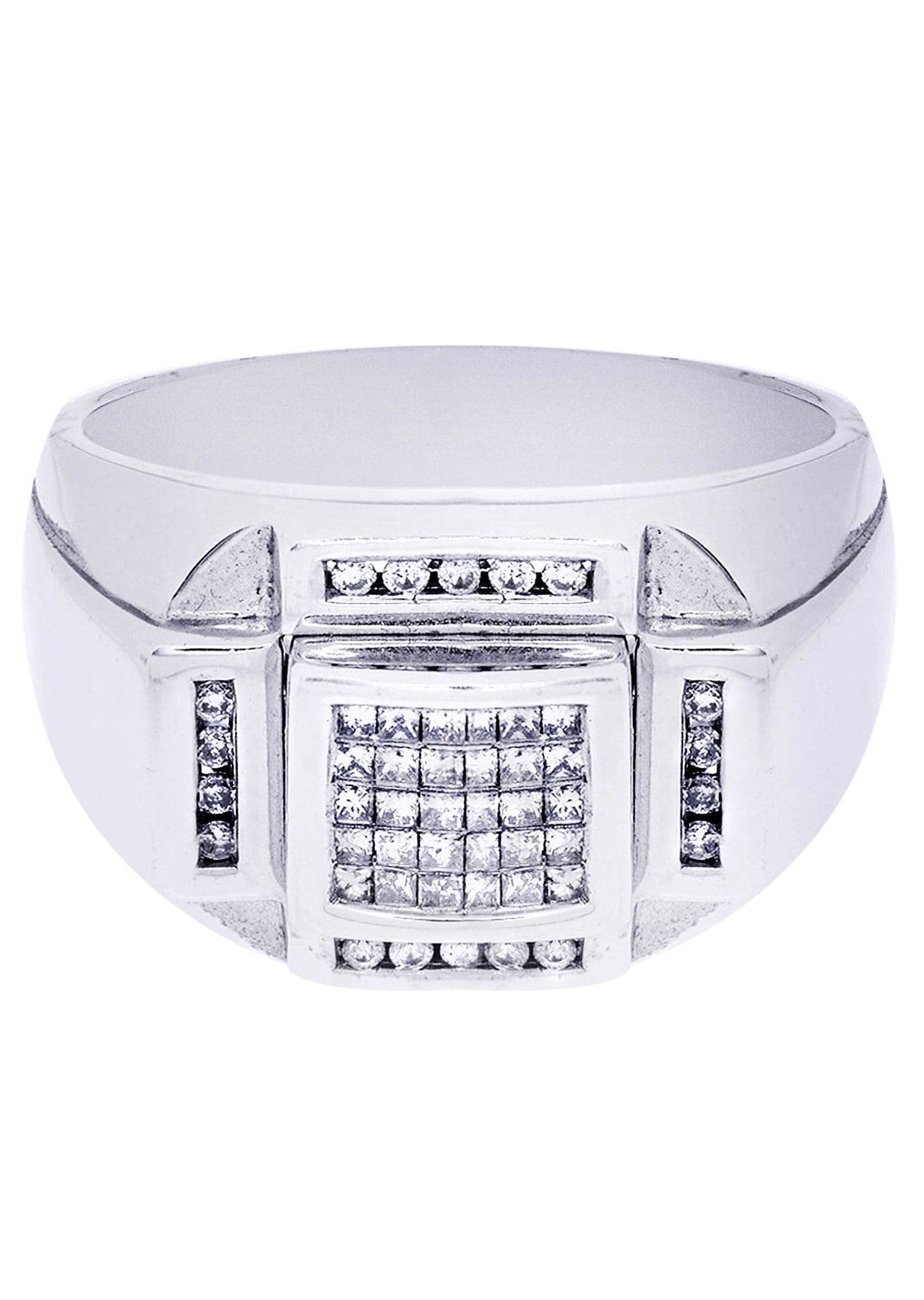 White Gold Mens Diamond Ring| 0.16 Carats| 16.14 Grams
