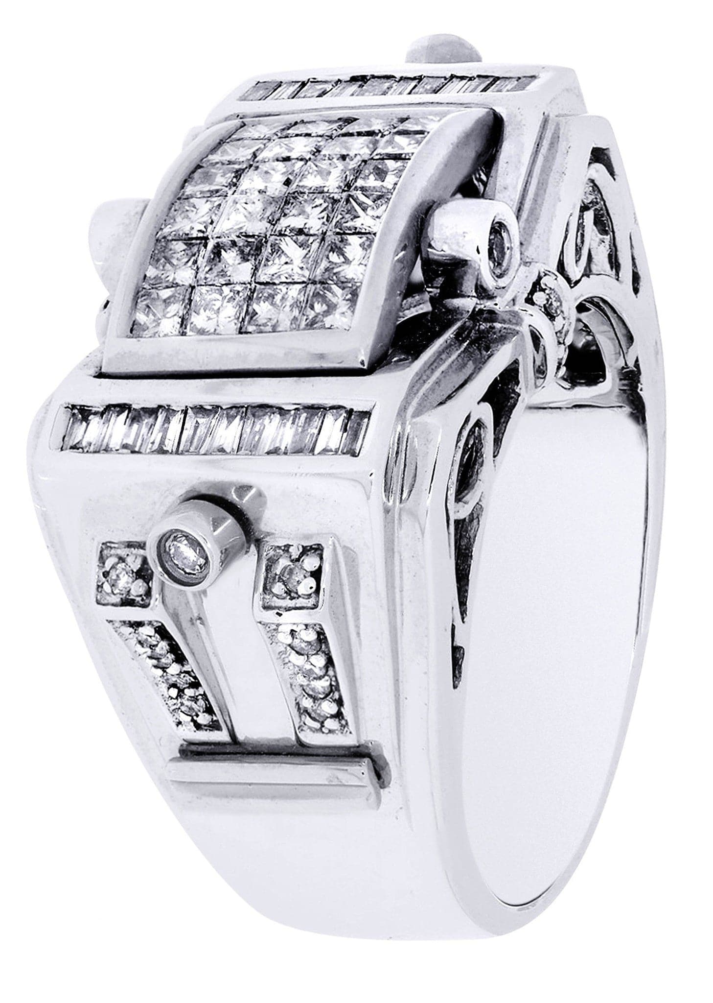 White Gold Mens Diamond Ring| 0.17 Carats| 16.9 Grams - Image 2