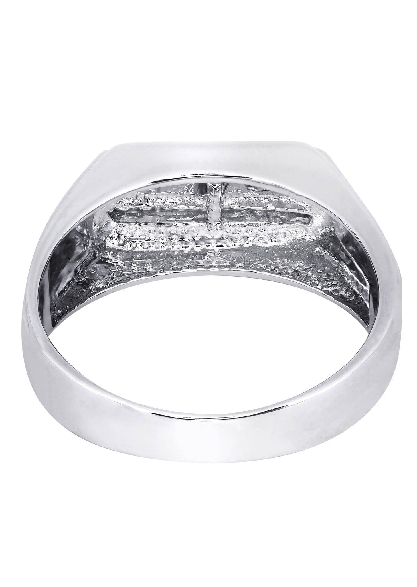 White Gold Mens Diamond Ring| 0.17 Carats| 7.26 Grams - Image 3