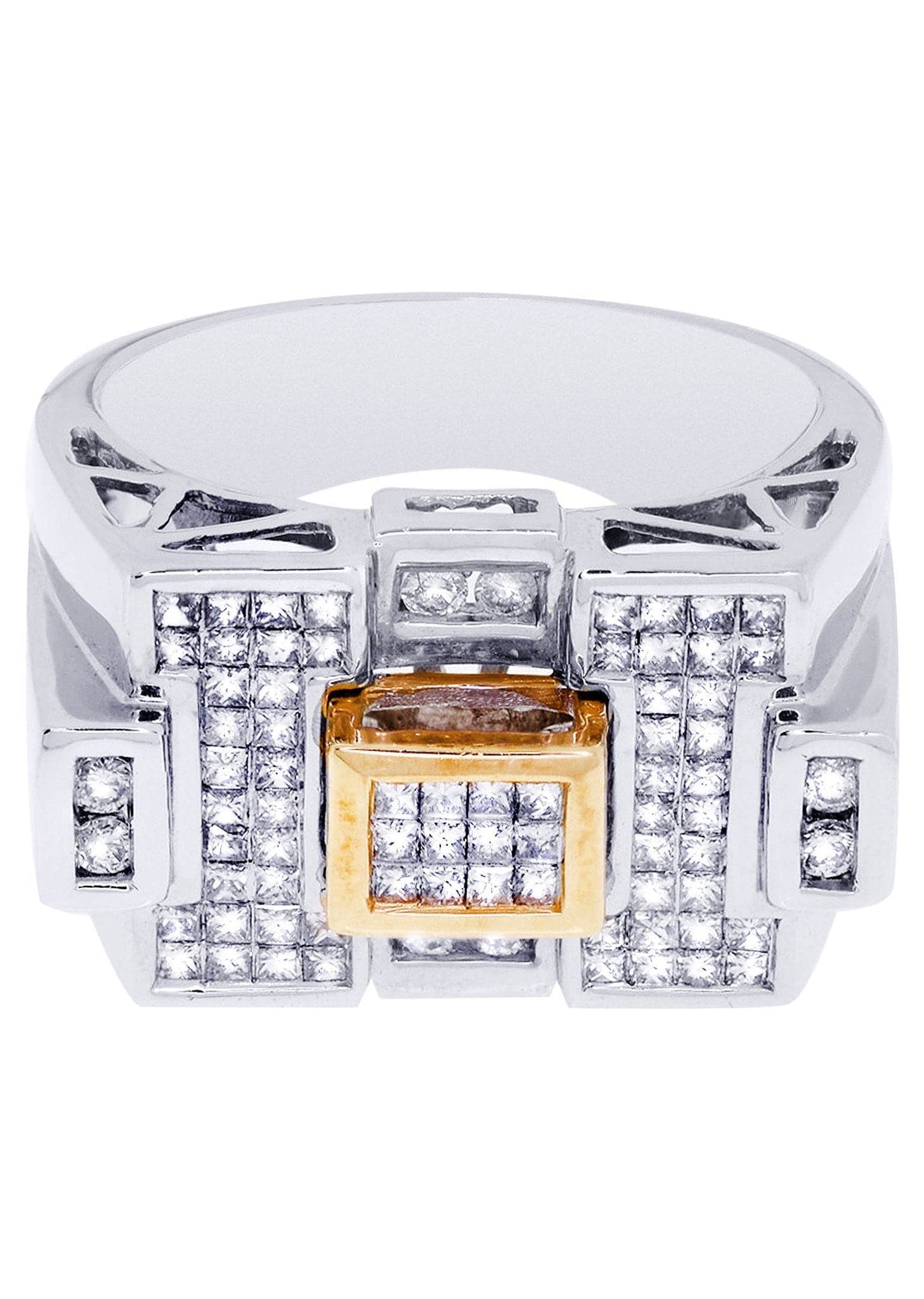 White Gold Mens Diamond Ring| 0.18 Carats| 14.42 Grams