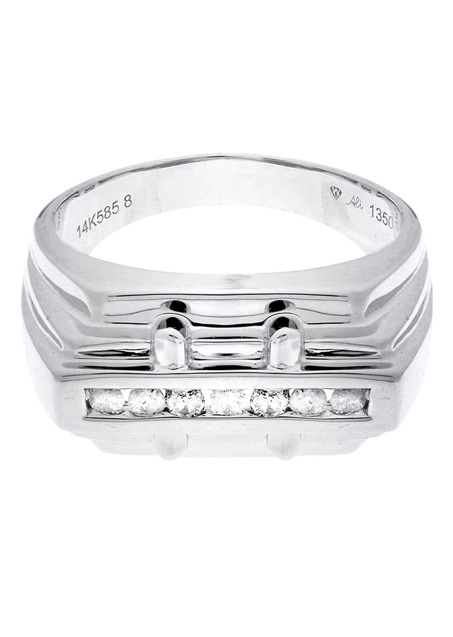 White Gold Mens Diamond Ring| 0.18 Carats| 6.57 Grams