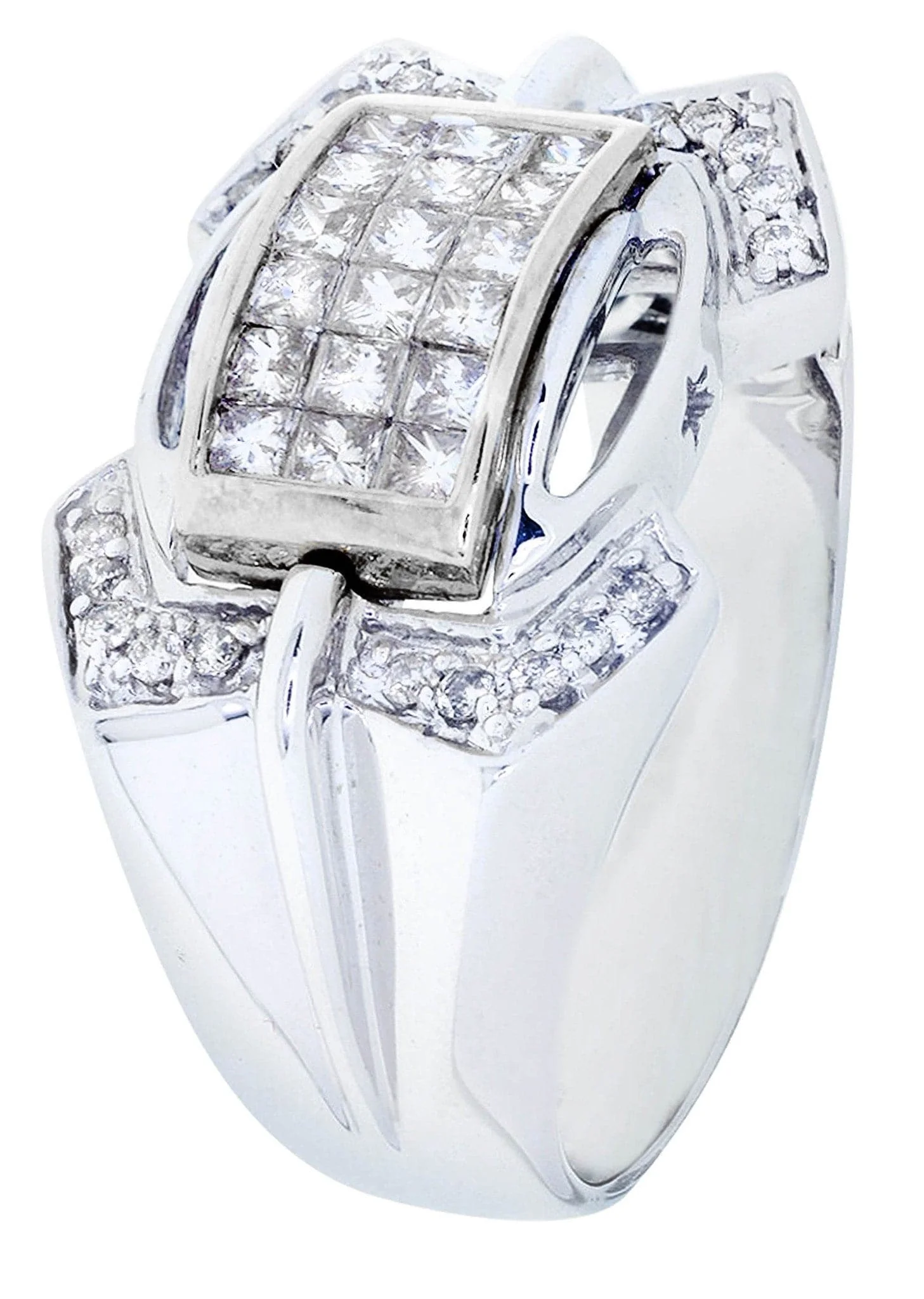 White Gold Mens Diamond Ring| 0.19 Carats| 10.01 Grams - Image 2