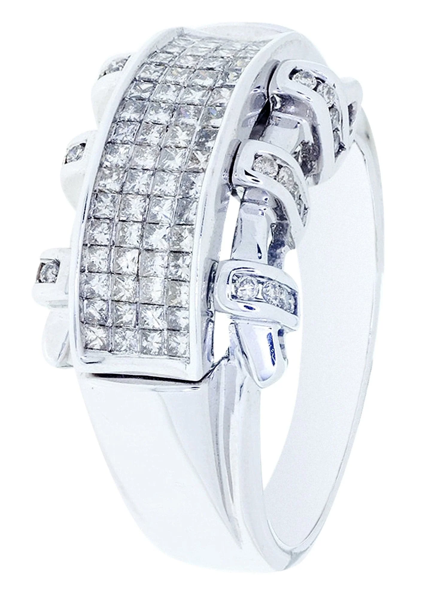 White Gold Mens Diamond Ring| 0.19 Carats| 10.75 Grams - Image 2