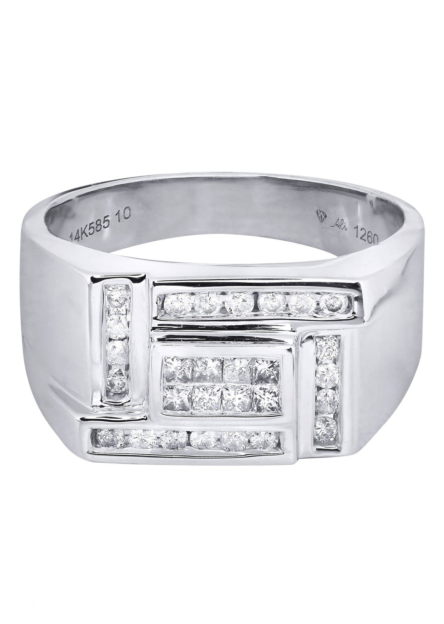 White Gold Mens Diamond Ring| 0.23 Carats| 9.43 Grams