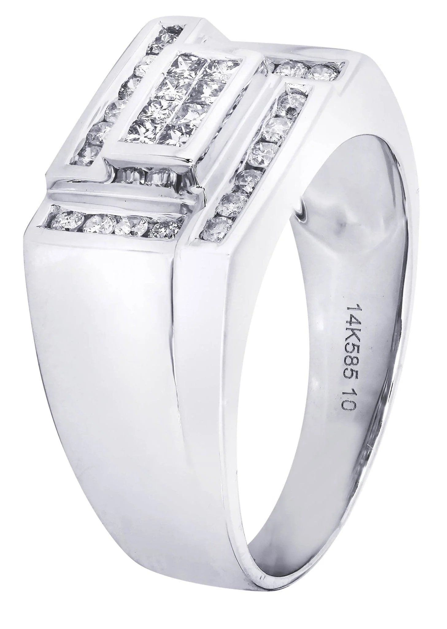 White Gold Mens Diamond Ring| 0.23 Carats| 9.43 Grams - Image 2