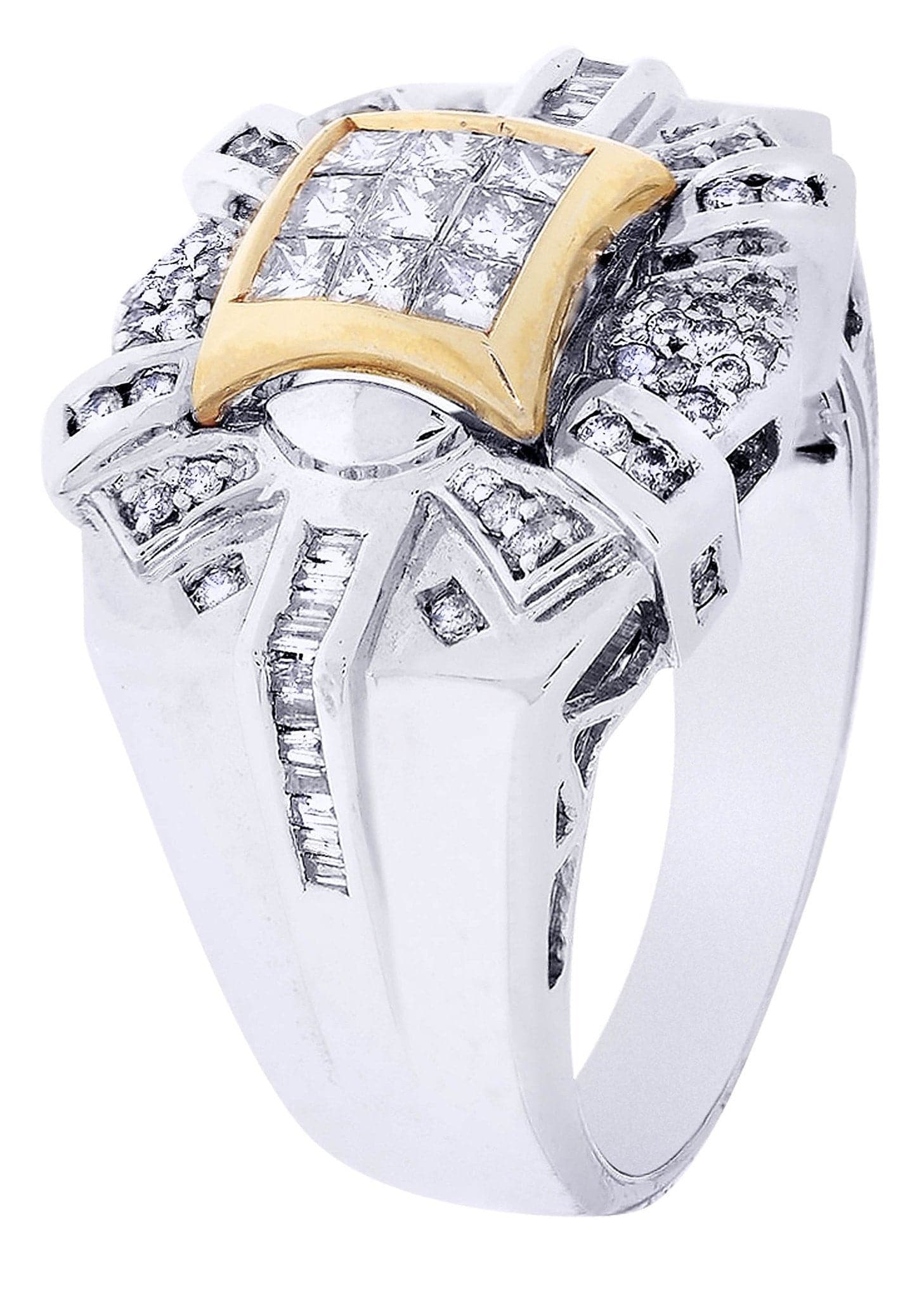 White Gold Mens Diamond Ring| 0.32 Carats| 12.49 Grams - Image 2