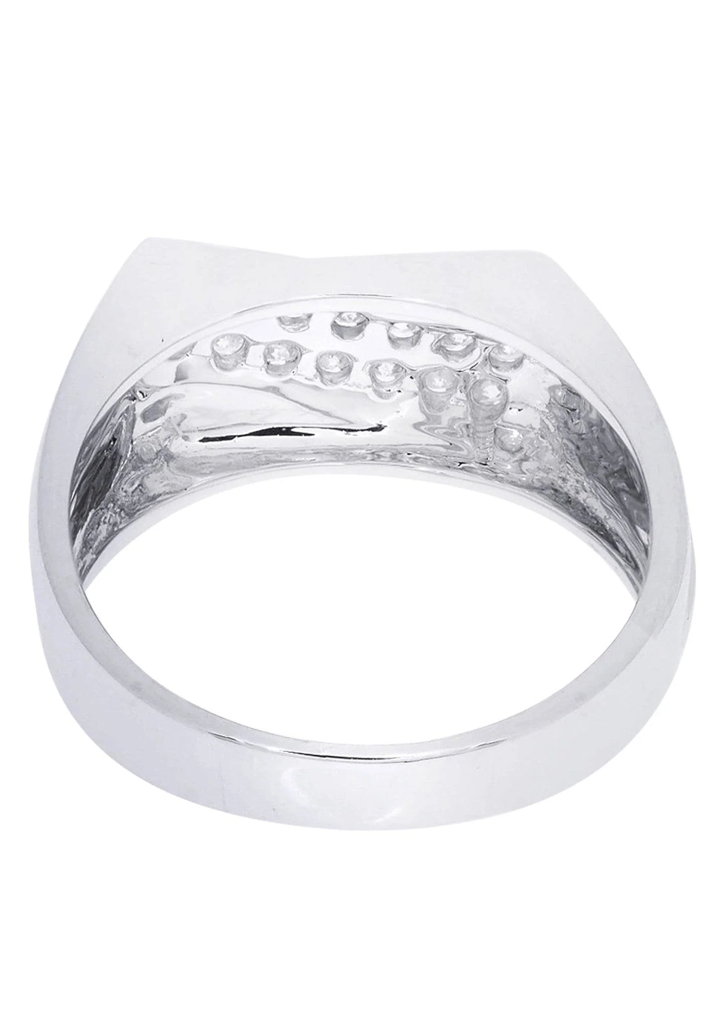 White Gold Mens Diamond Ring| 0.34 Carats| 5.94 Grams - Image 3