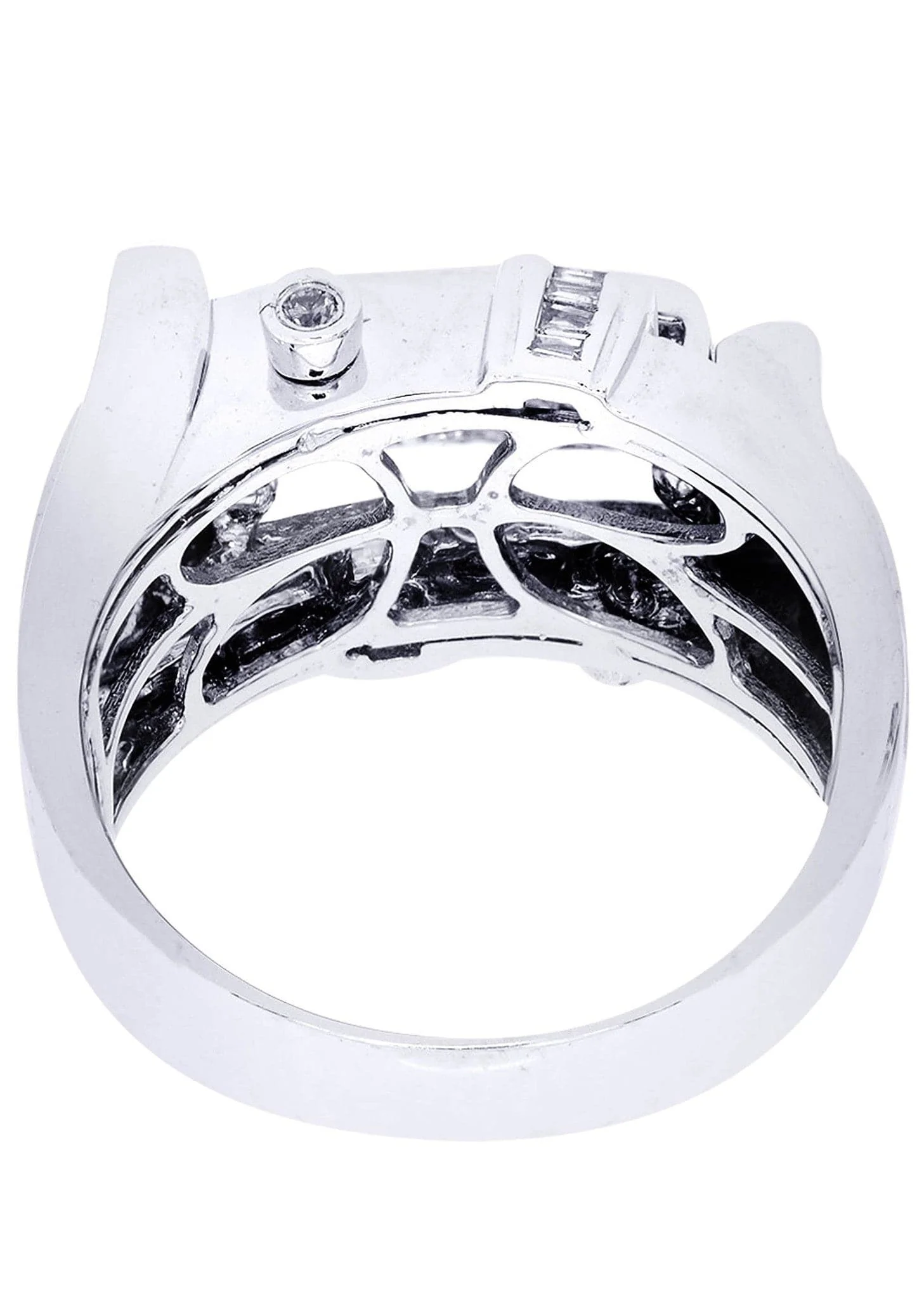 White Gold Mens Diamond Ring| 0.38 Carats| 12.77 Grams - Image 3