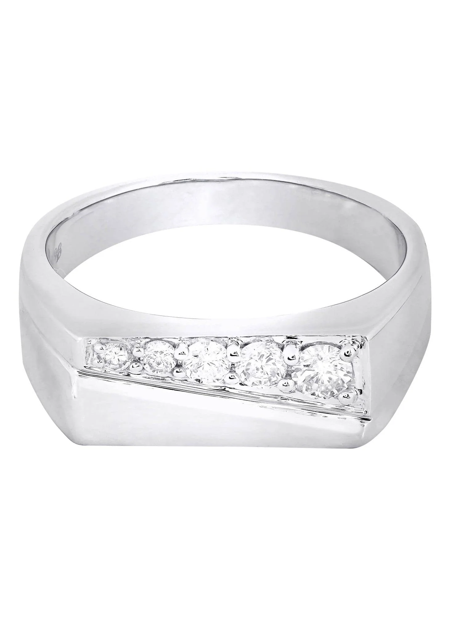 White Gold Mens Diamond Ring| 0.41 Carats| 8.57 Grams