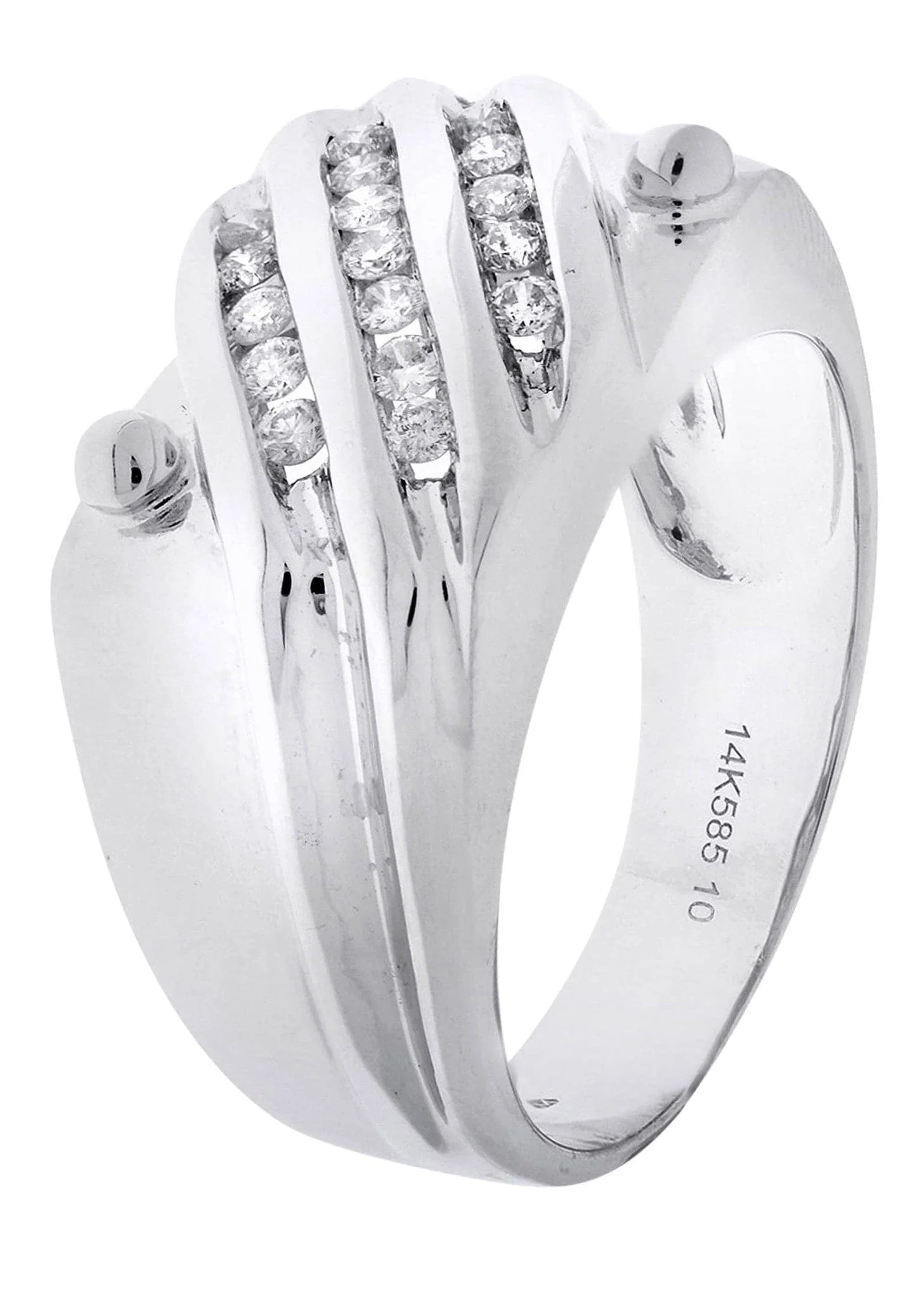 White Gold Mens Diamond Ring| 0.41 Carats| 9.81 Grams - Image 2