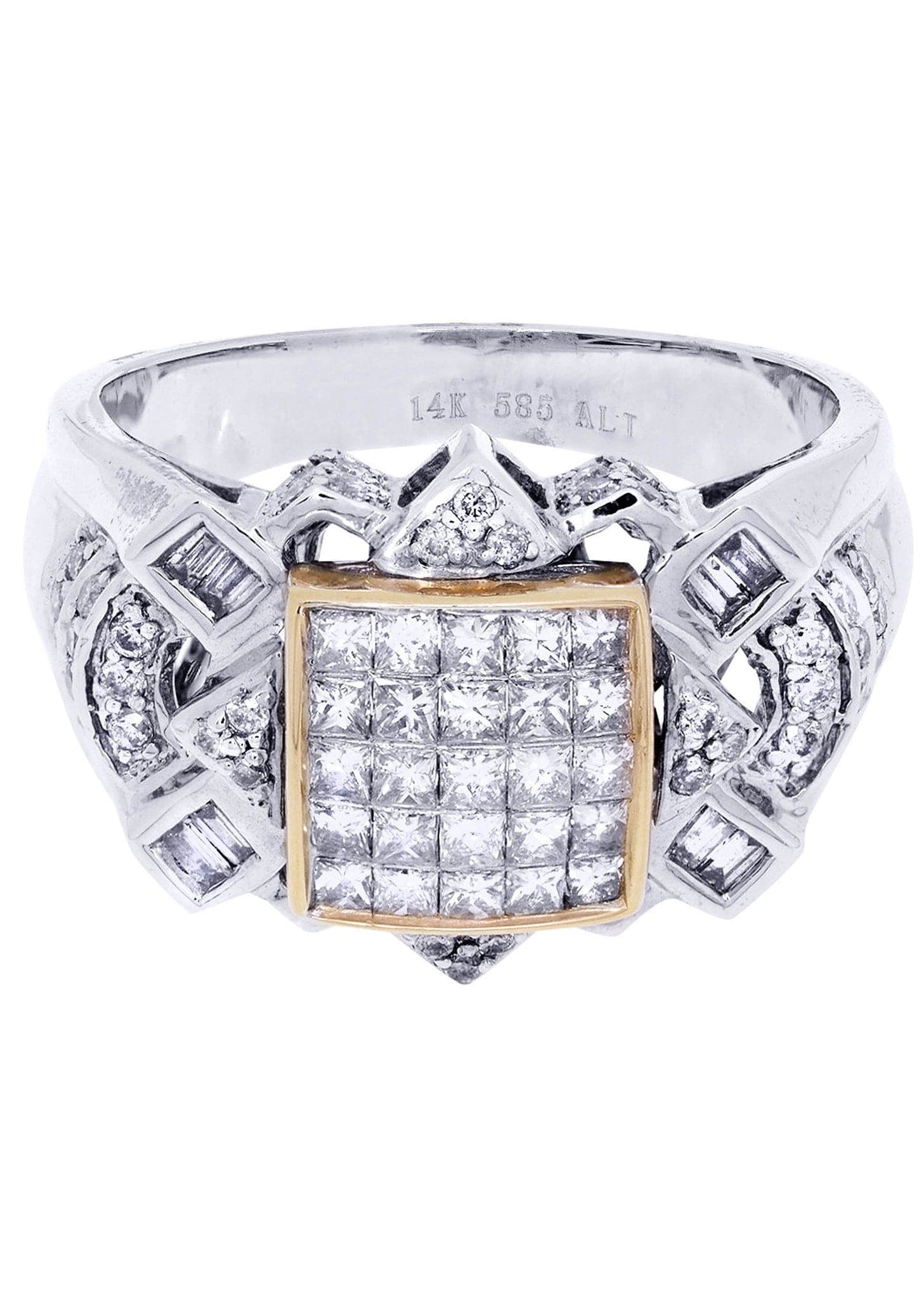 White Gold Mens Diamond Ring| 0.42 Carats| 10.2 Grams