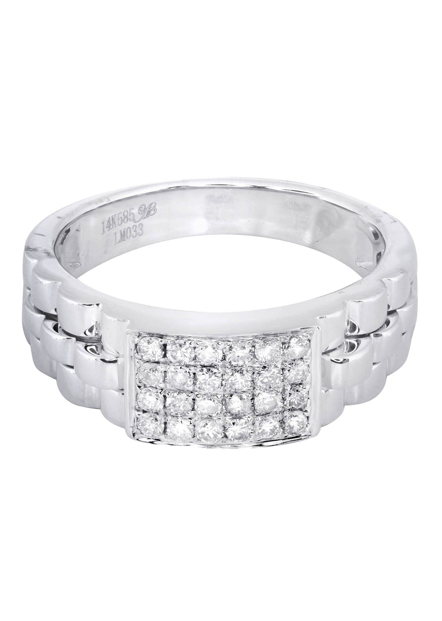 White Gold Mens Diamond Ring| 0.43 Carats| 7.13 Grams