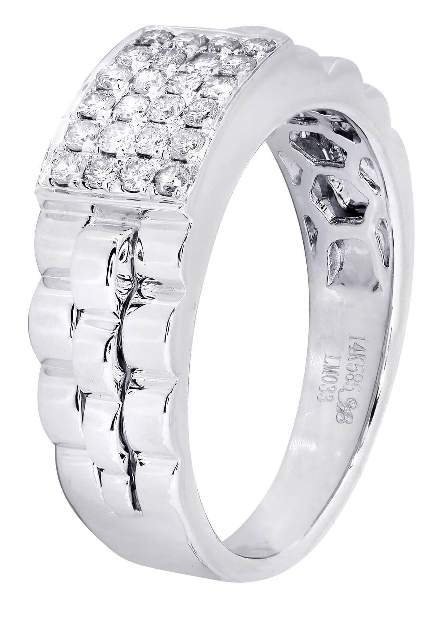 White Gold Mens Diamond Ring| 0.43 Carats| 7.13 Grams - Image 2