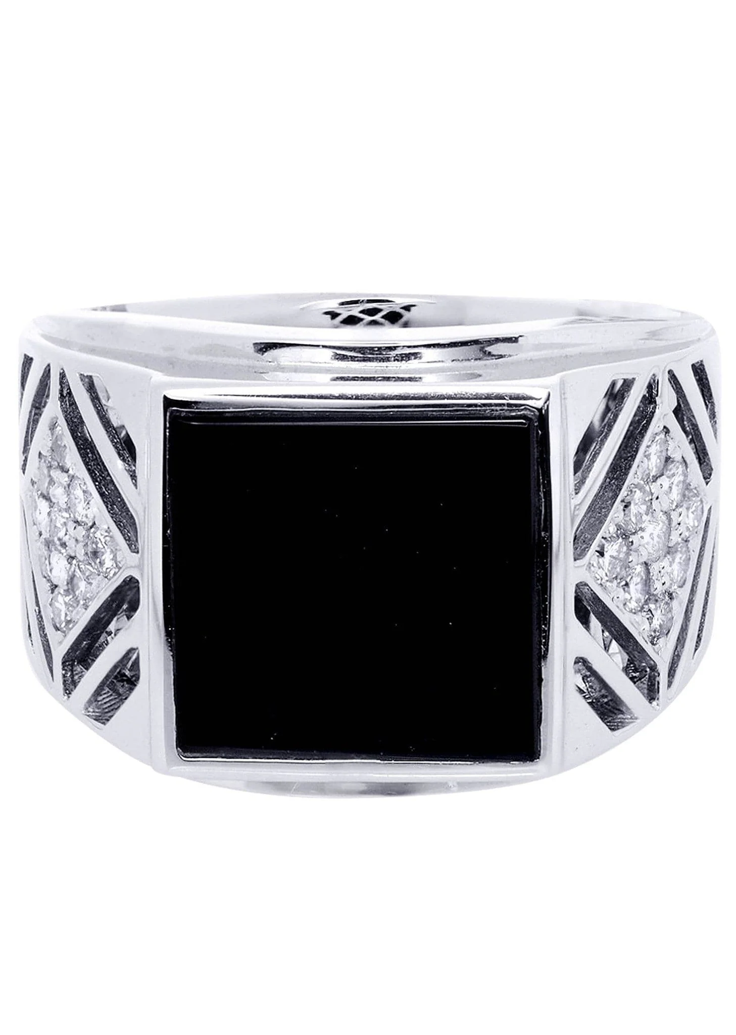 White Gold Mens Diamond Ring| 0.47 Carats| 12.25 Grams