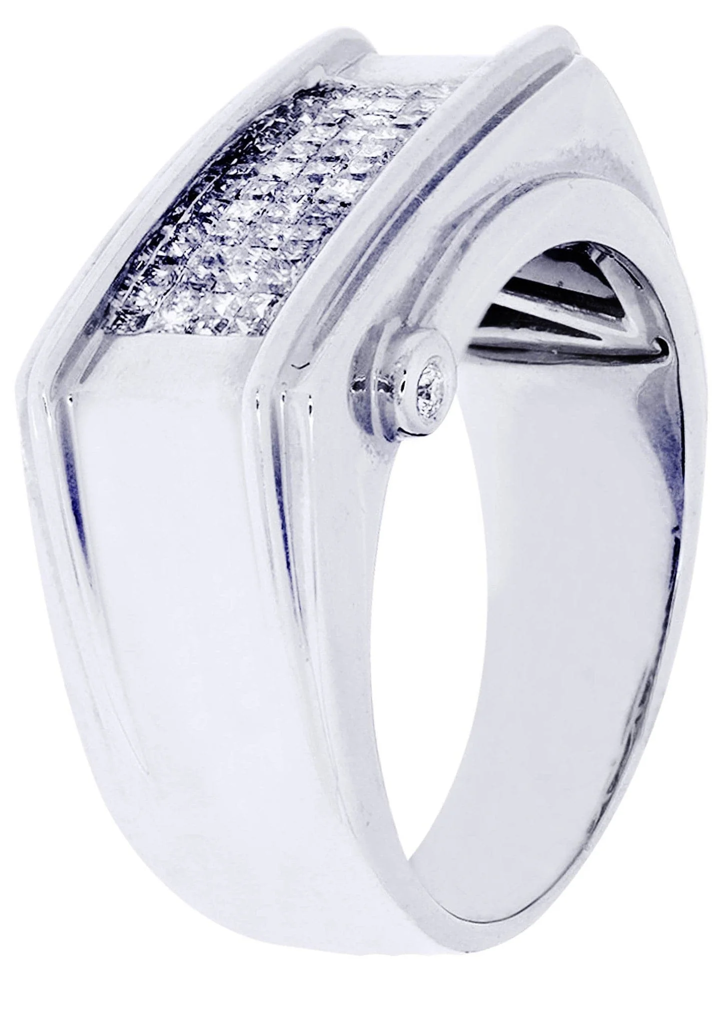 White Gold Mens Diamond Ring| 0.63 Carats| 10.71 Grams - Image 2