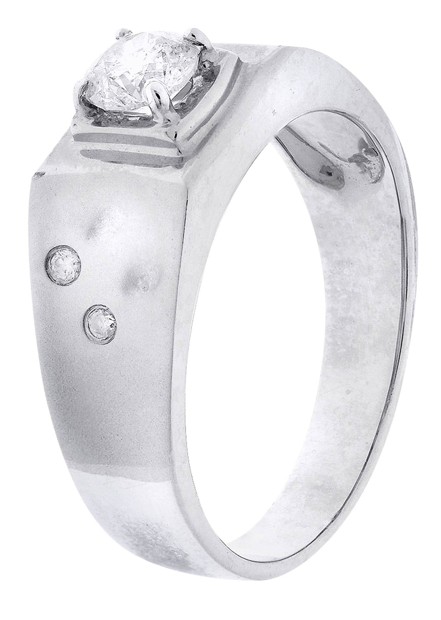White Gold Mens Diamond Ring| 0.66 Carats| 6.36 Grams - Image 2