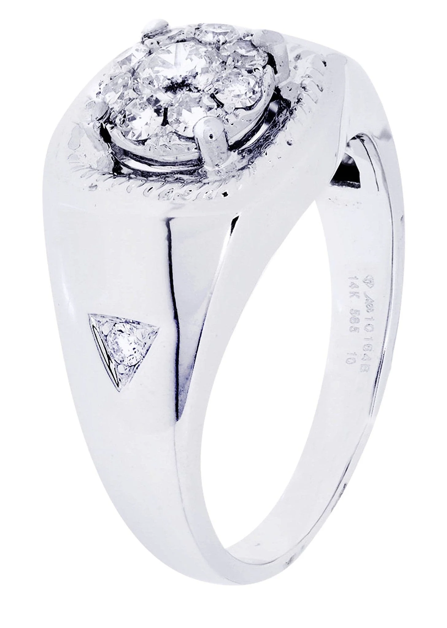 White Gold Mens Diamond Ring| 0.67 Carats| 6.73 Grams - Image 2