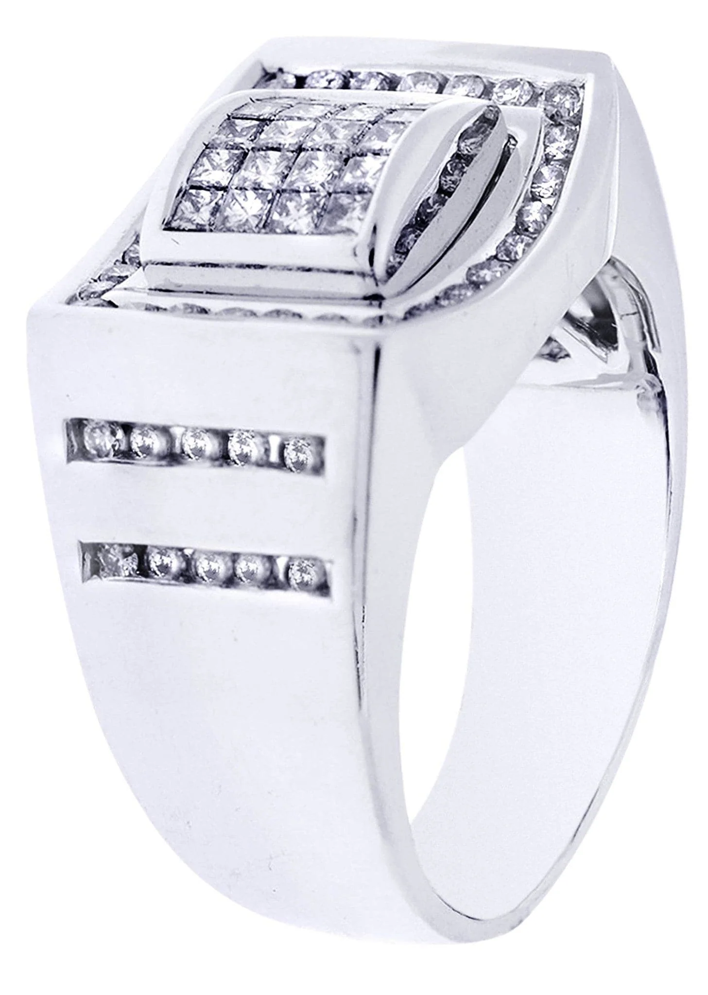 White Gold Mens Diamond Ring| 0.68 Carats| 12.99 Grams - Image 2