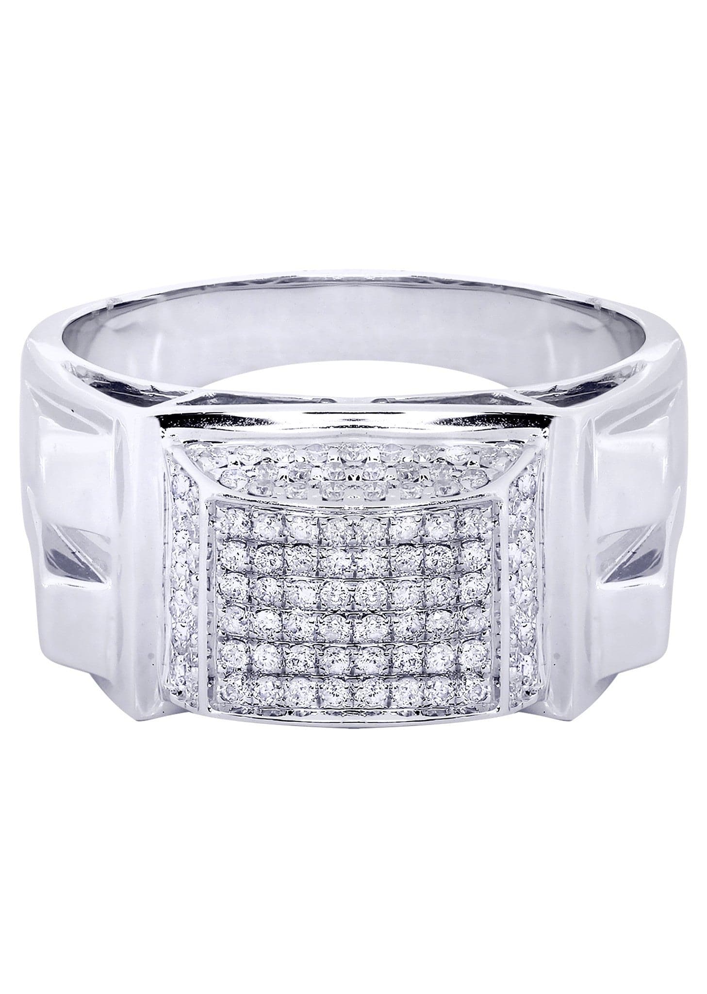 White Gold Mens Diamond Ring| 0.68 Carats| 9.67 Grams