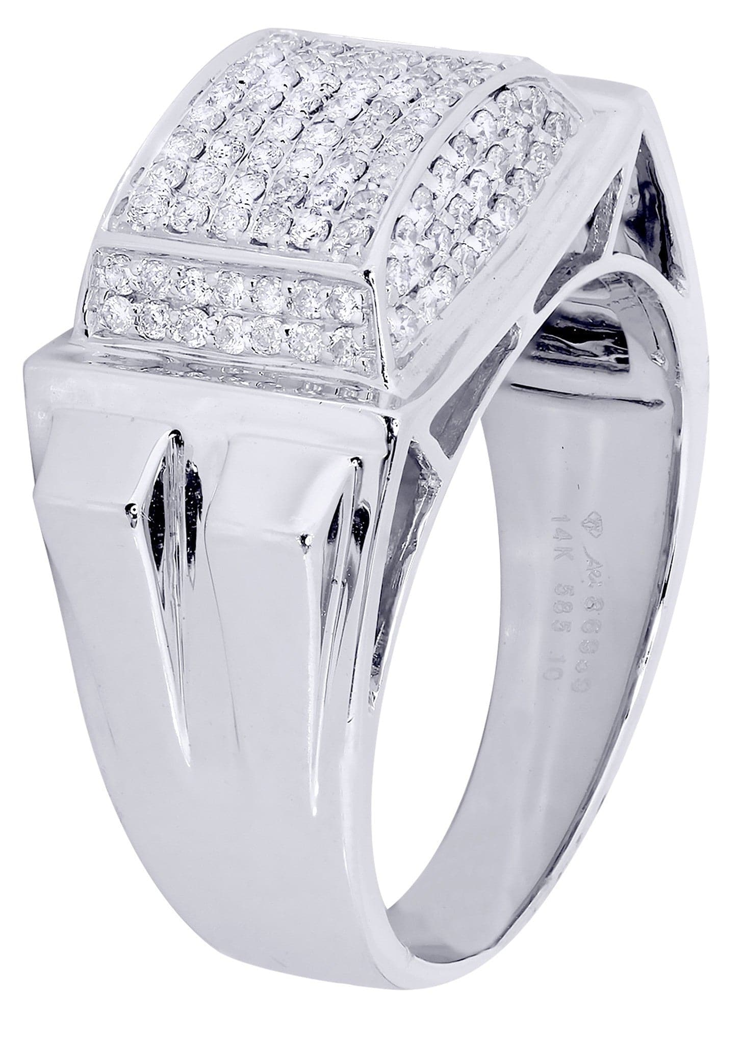 White Gold Mens Diamond Ring| 0.68 Carats| 9.67 Grams - Image 2