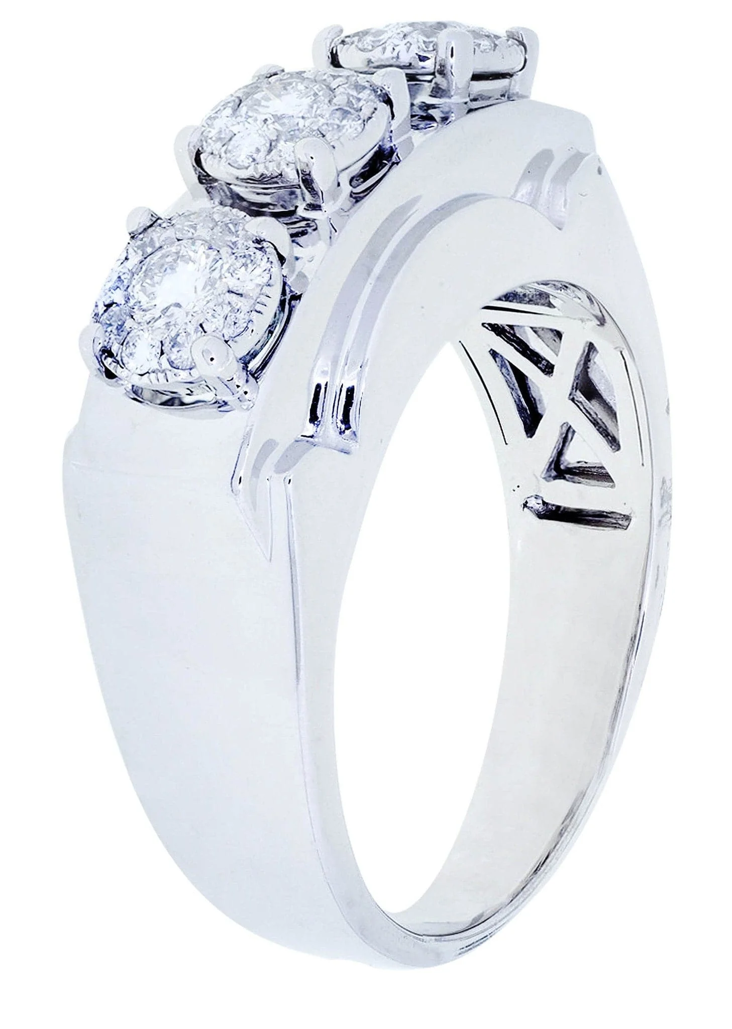White Gold Mens Diamond Ring| 0.69 Carats| 10.5 Grams - Image 2