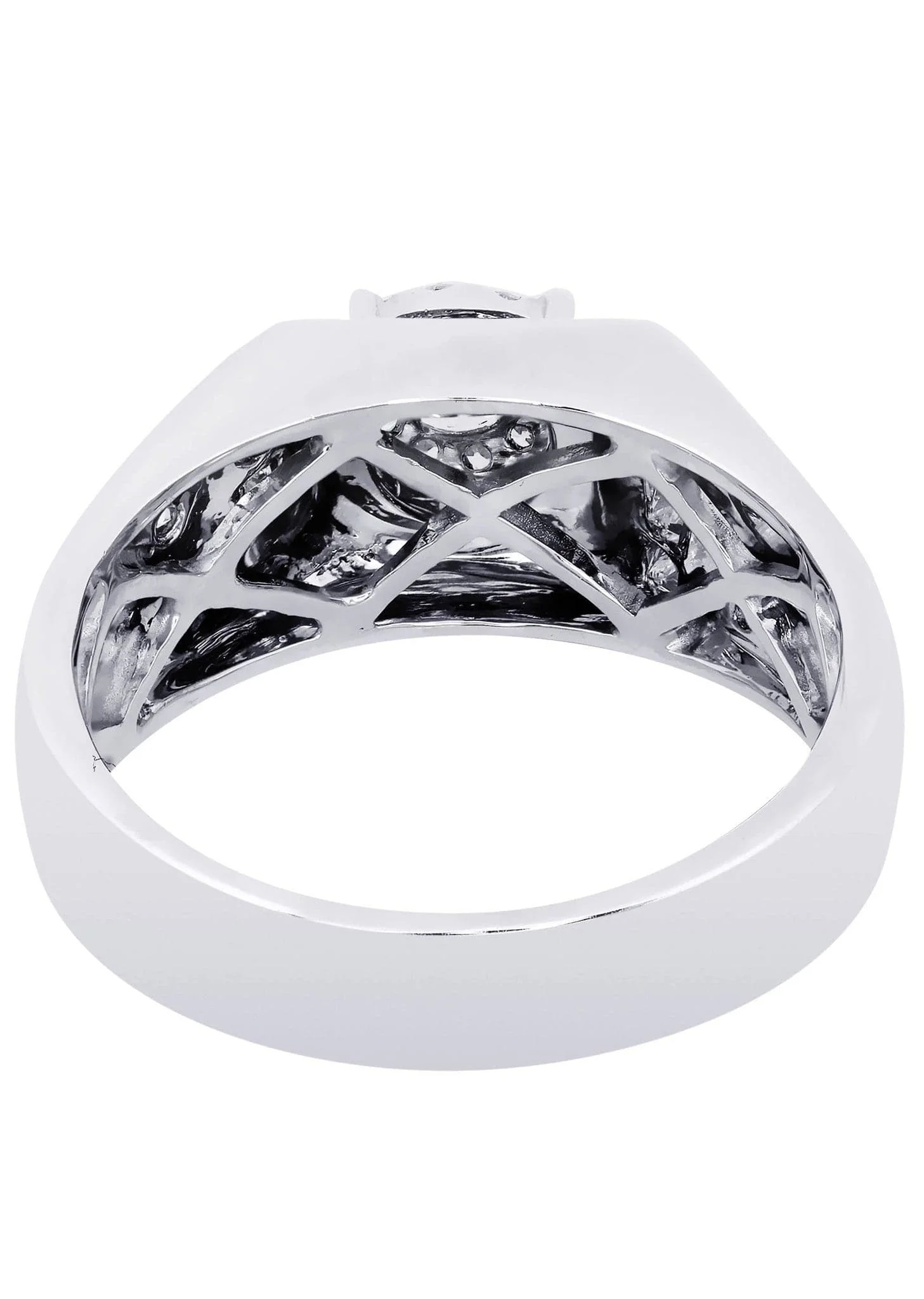 White Gold Mens Diamond Ring| 0.72 Carats| 9.45 Grams - Image 3