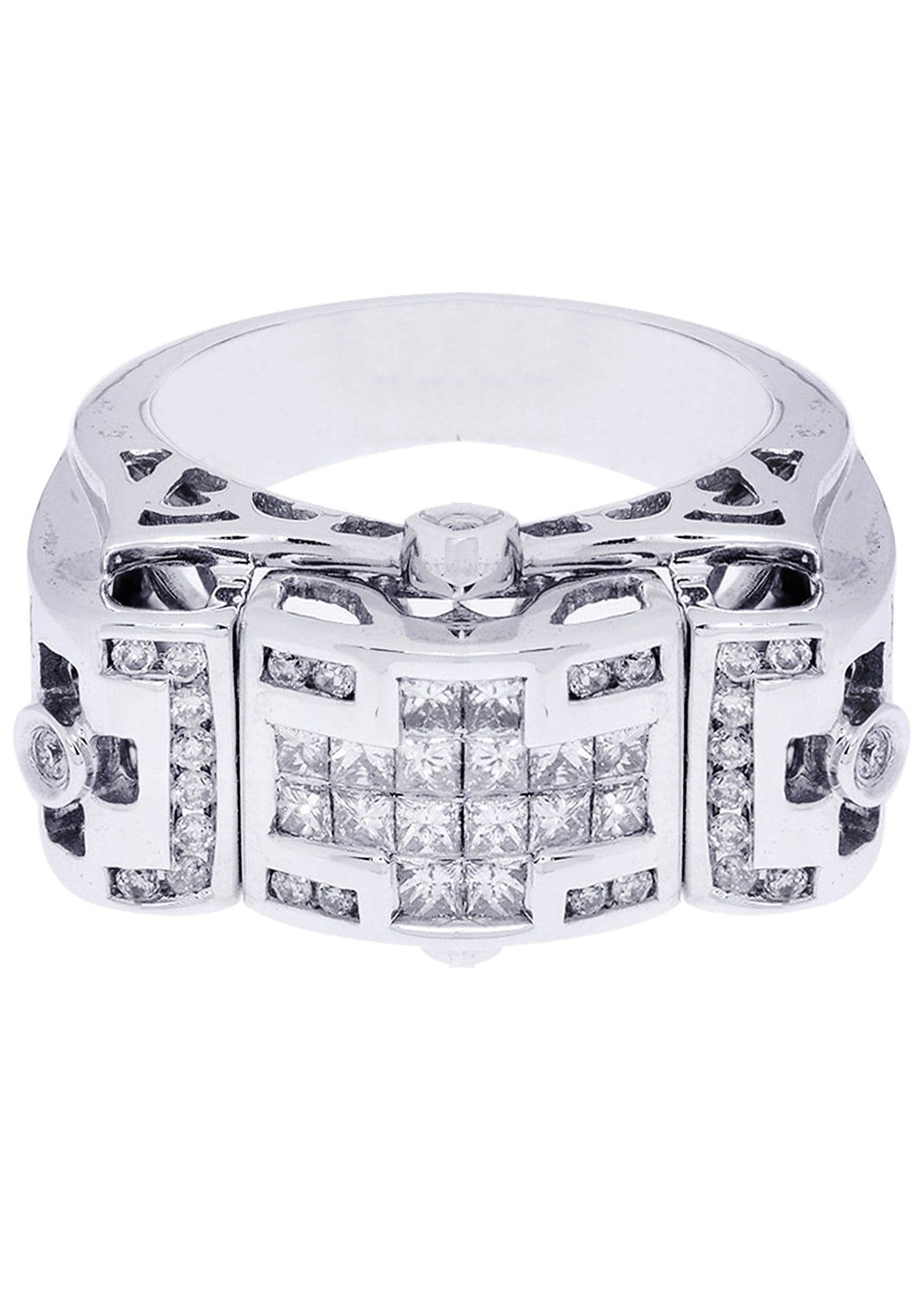 White Gold Mens Diamond Ring| 0.73 Carats| 12.18 Grams