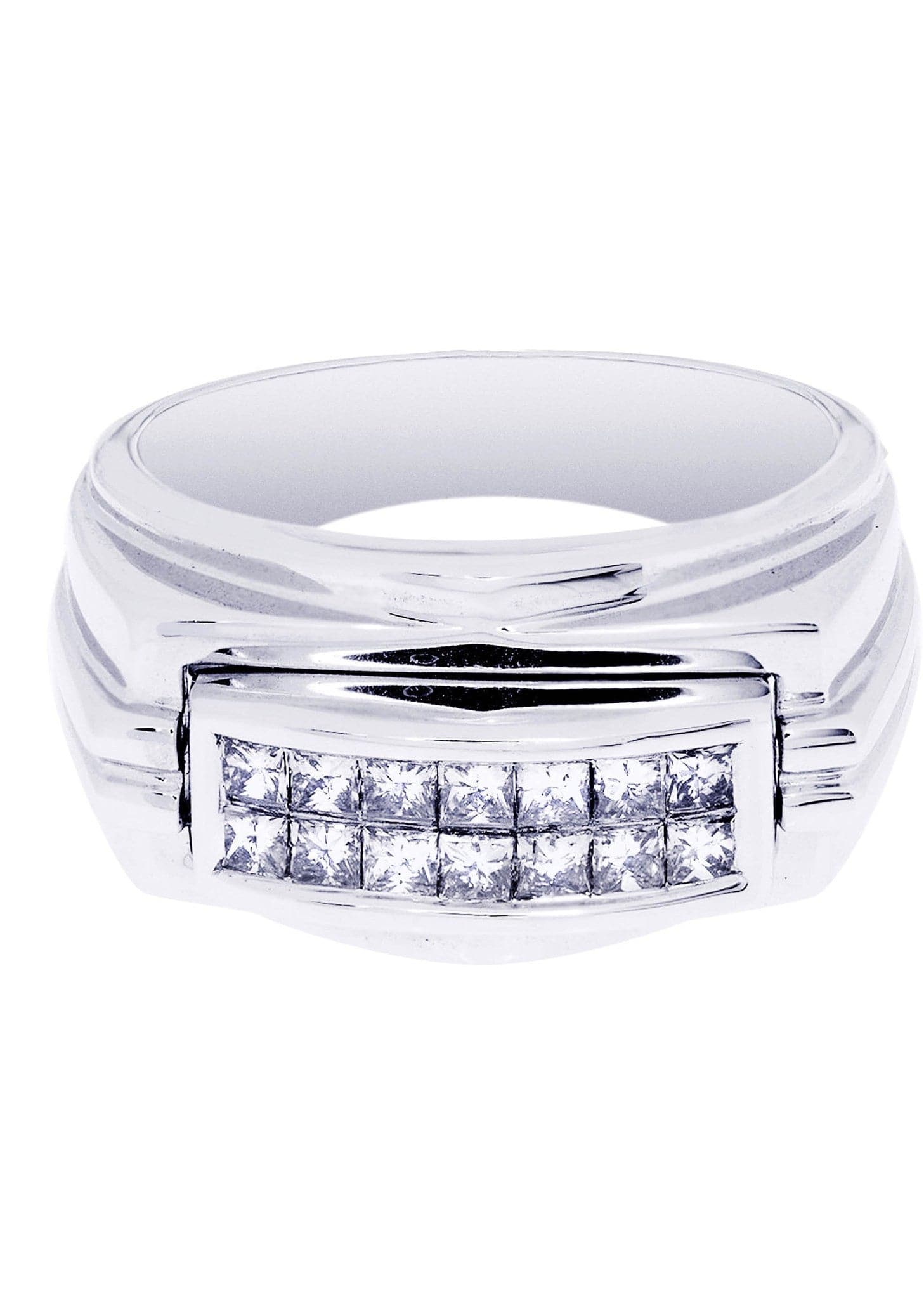 White Gold Mens Diamond Ring| 0.74 Carats| 11.07 Grams