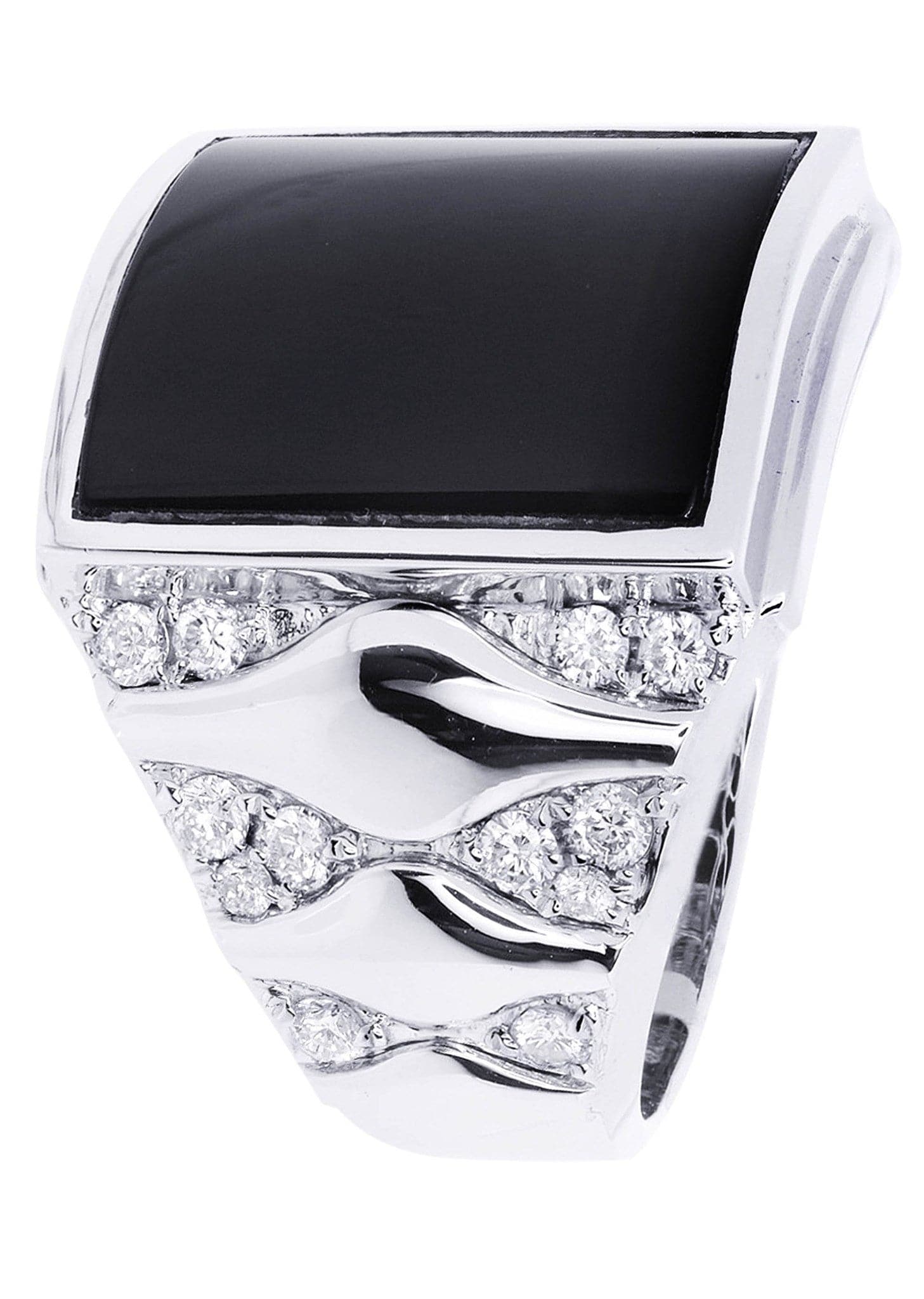 White Gold Mens Diamond Ring| 0.76 Carats| 16.98 Grams - Image 2