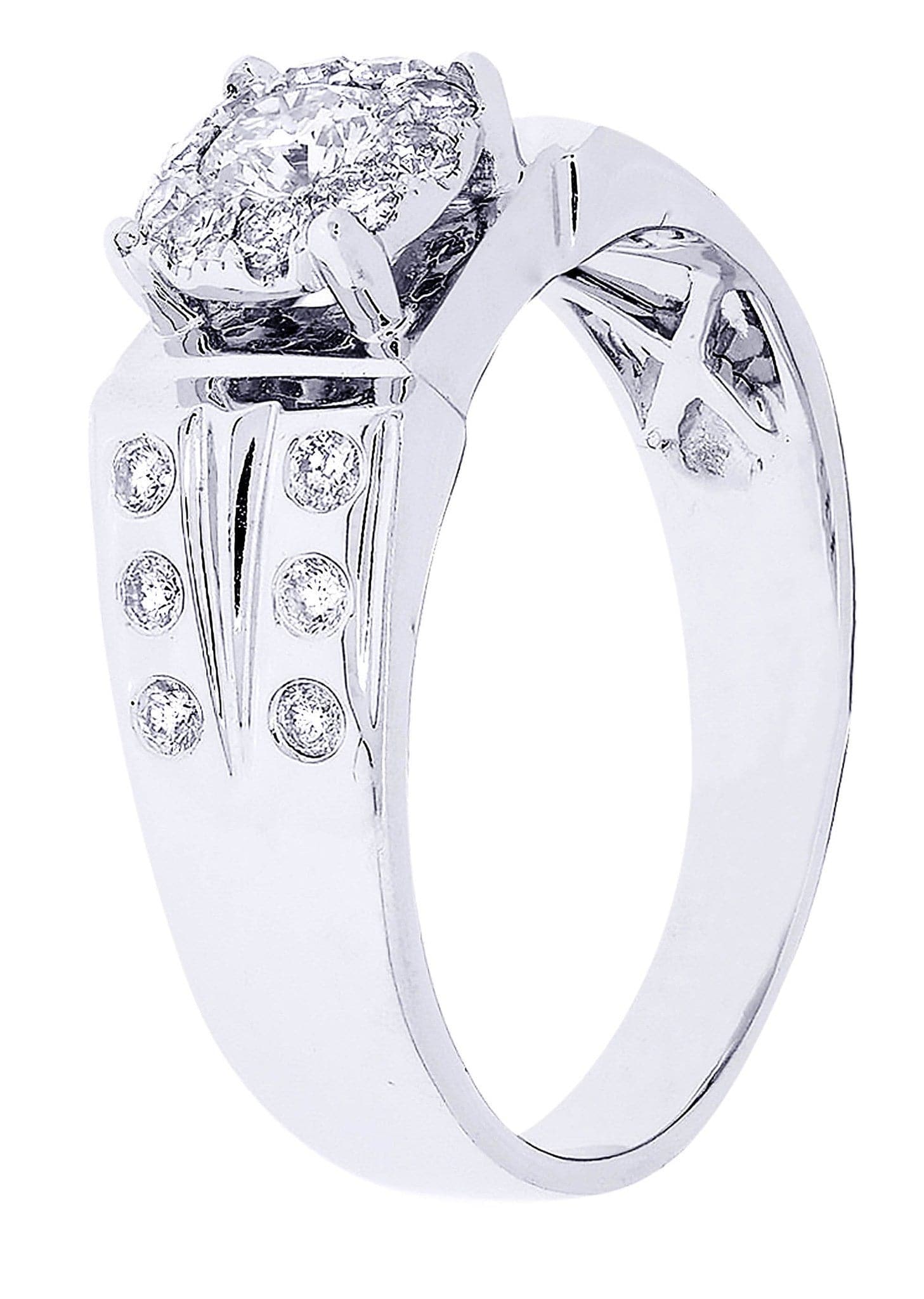 White Gold Mens Diamond Ring| 0.77 Carats| 6.41 Grams - Image 2
