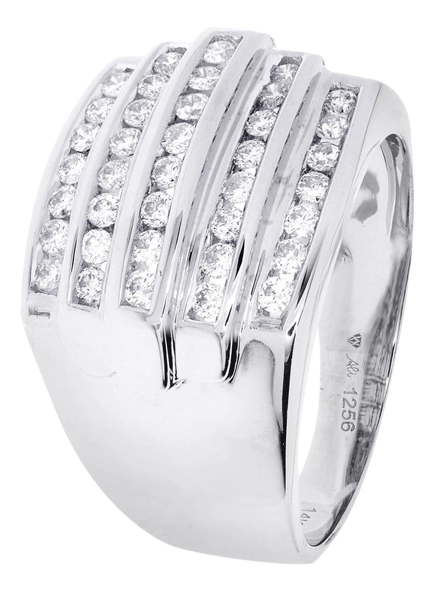 White Gold Mens Diamond Ring| 0.82 Carats| 10.91 Grams - Image 2