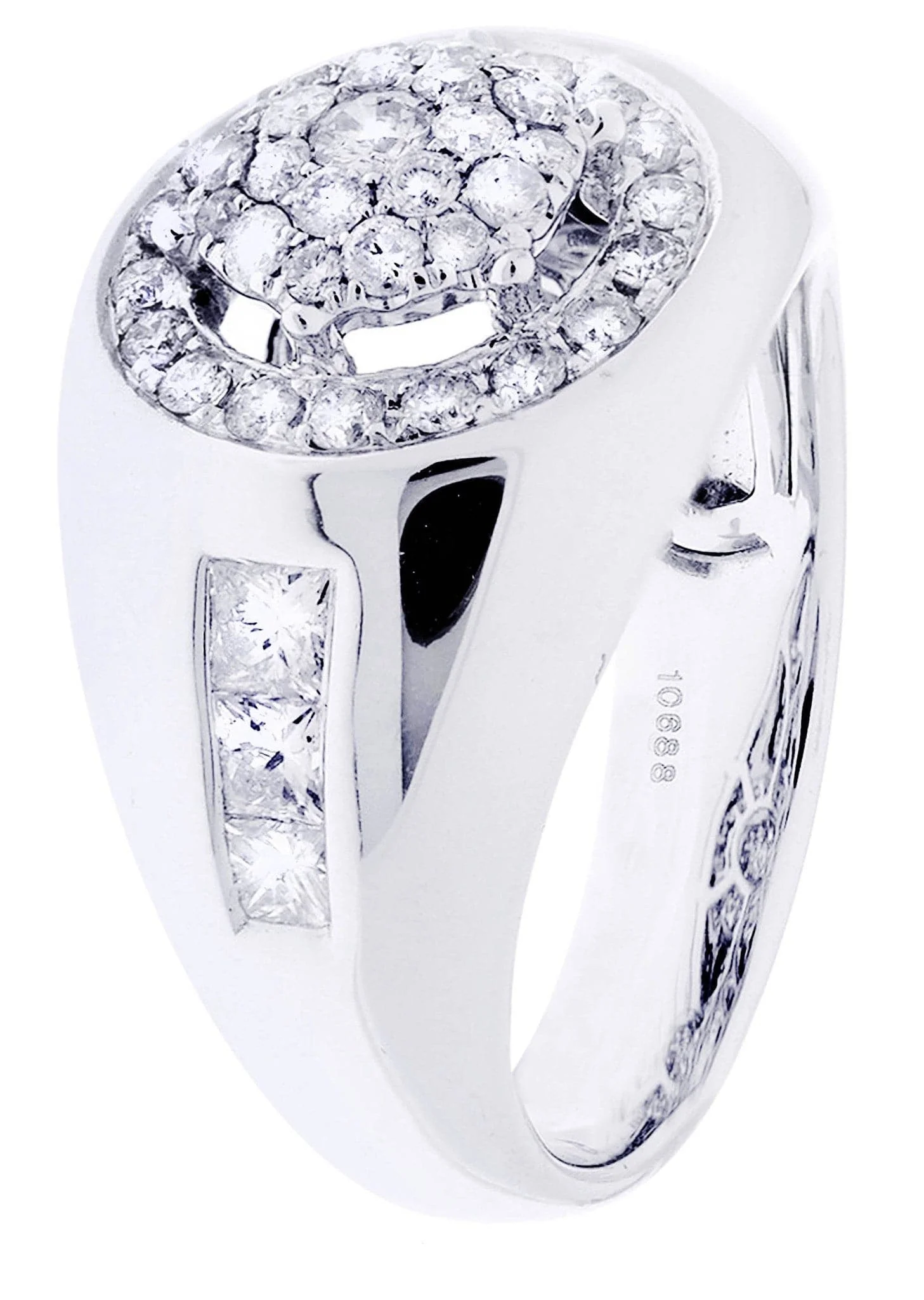 White Gold Mens Diamond Ring| 0.84 Carats| 10.62 Grams - Image 2