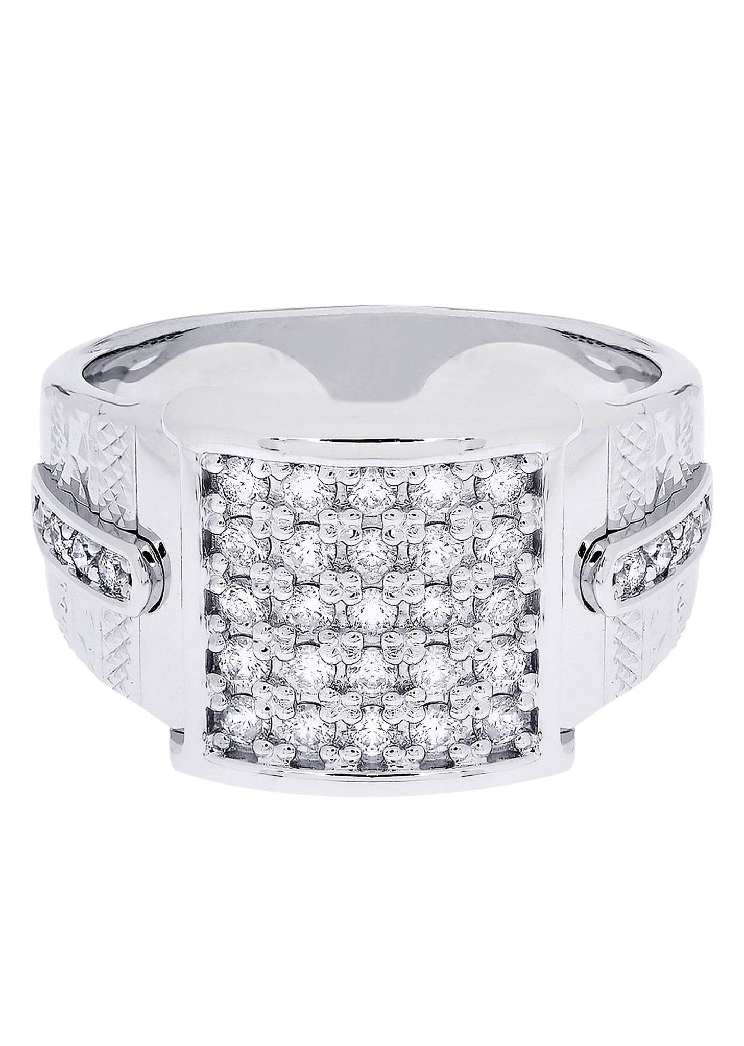 White Gold Mens Diamond Ring| 0.84 Carats| 14.74 Grams
