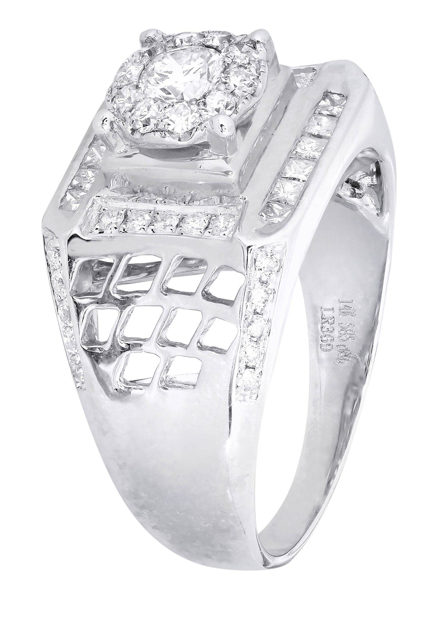 White Gold Mens Diamond Ring| 0.84 Carats| 8.54 Grams - Image 2