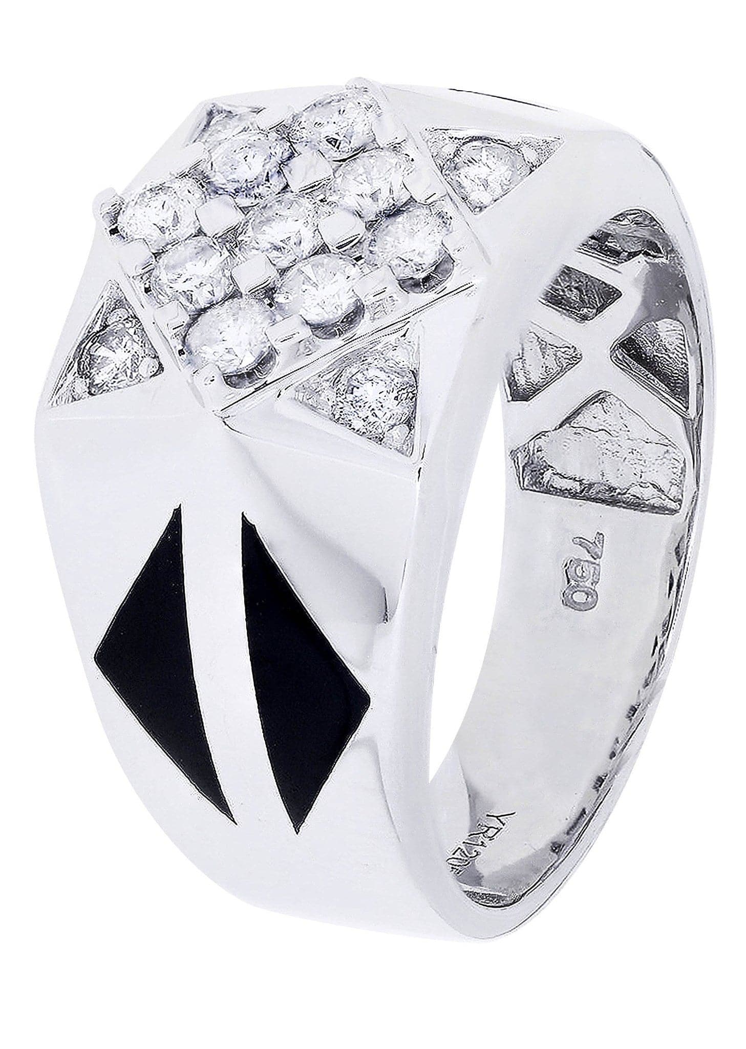 White Gold Pinky Diamond Ring| 0.85 Carats| 10.93 Grams - Image 2