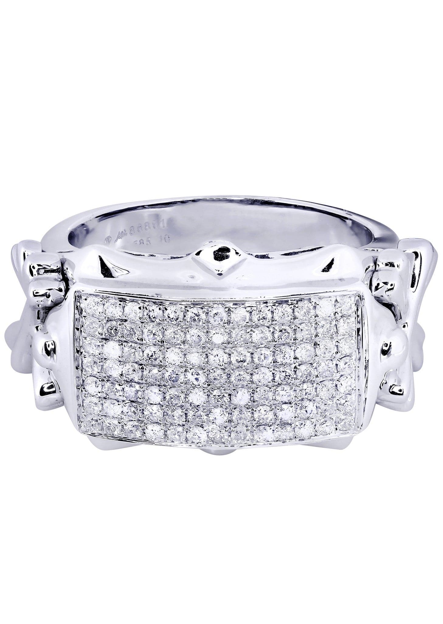 White Gold Mens Diamond Ring| 0.87 Carats| 12.57 Grams